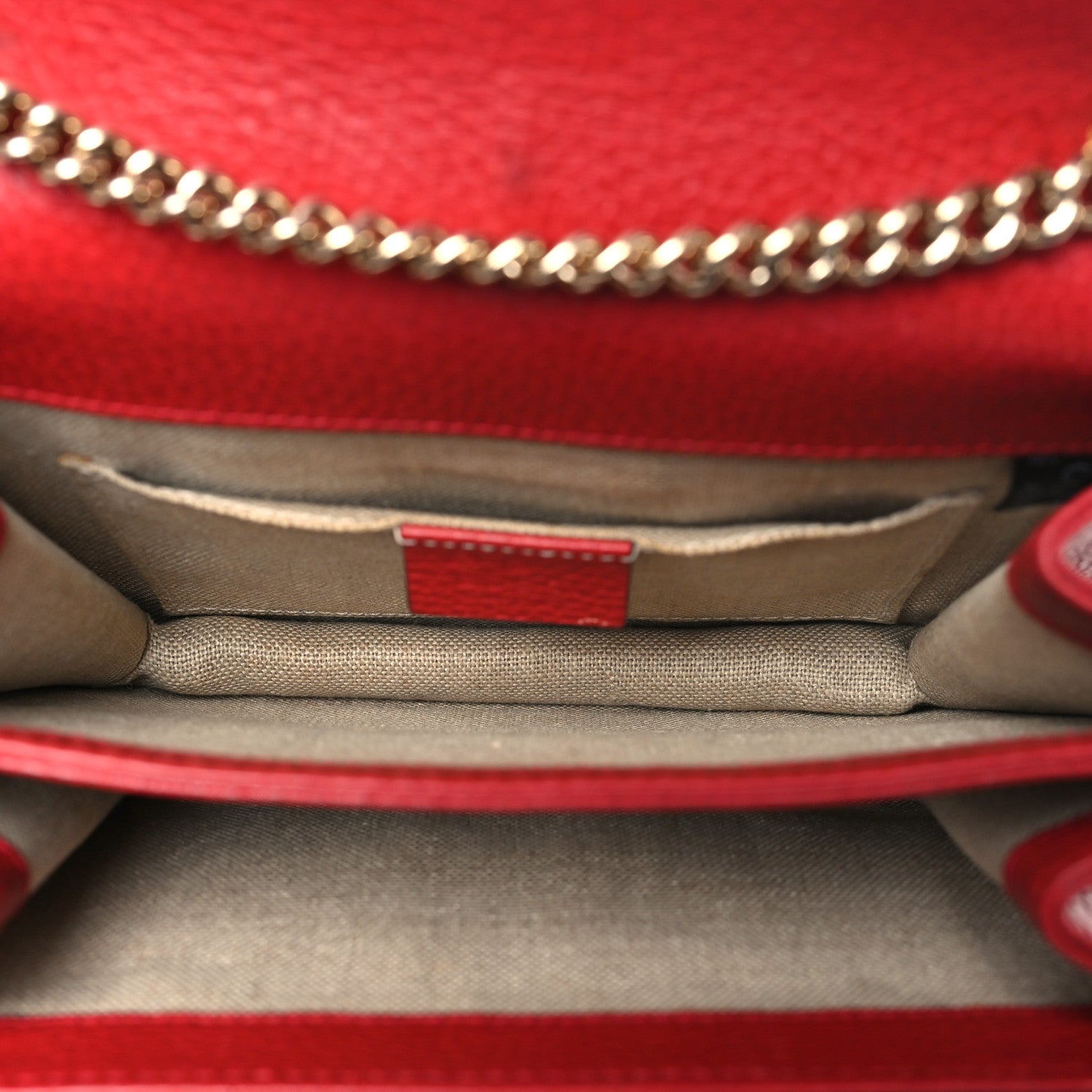 Dollar Calfskin Small Interlocking G Shoulder Bag Red