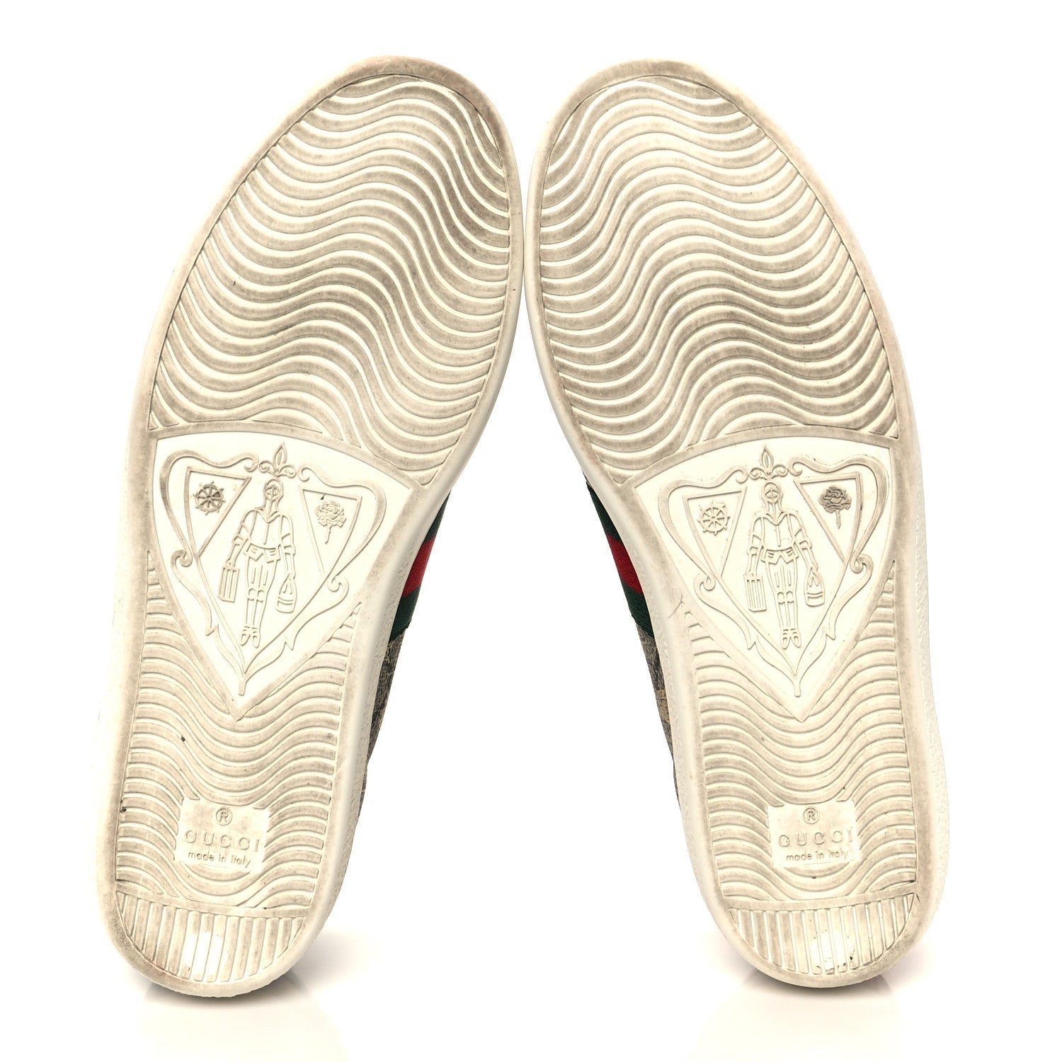 GG Supreme Monogram Bees Ayers Web Womens Ace Sneakers 37 Beige Oro Green Red