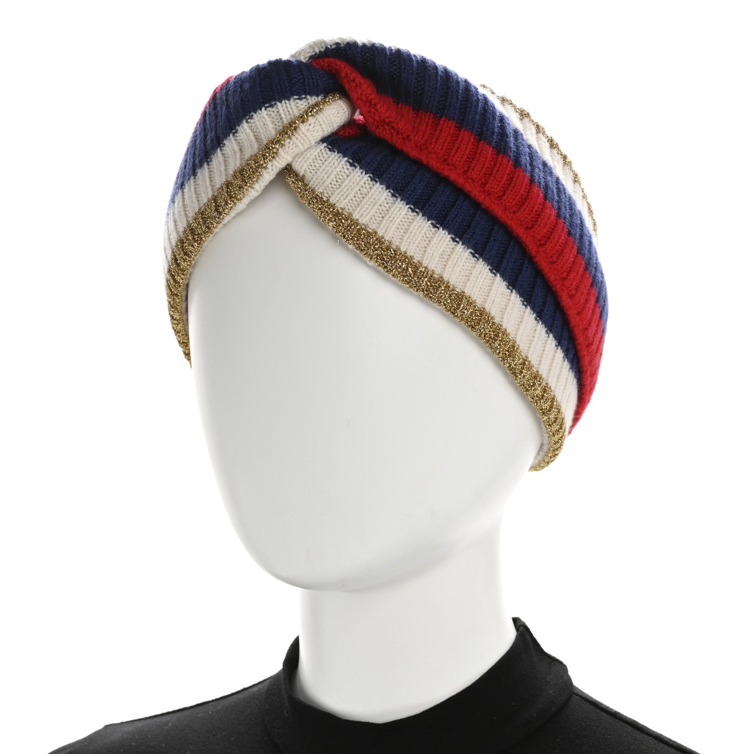 Wool Indilus Headband M Ivory Red