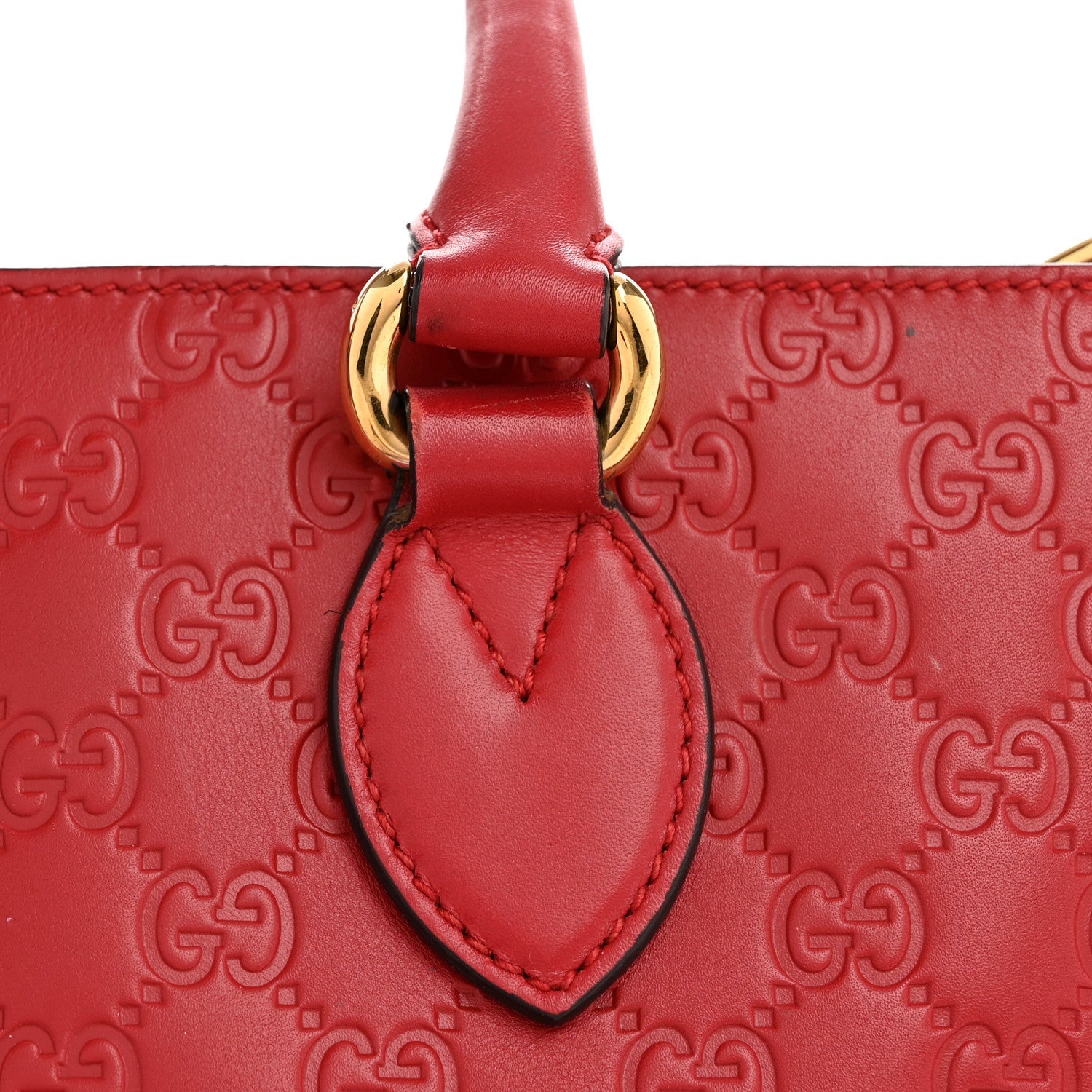 Soft Guccissima Signature Top Handle Tote Bag Red
