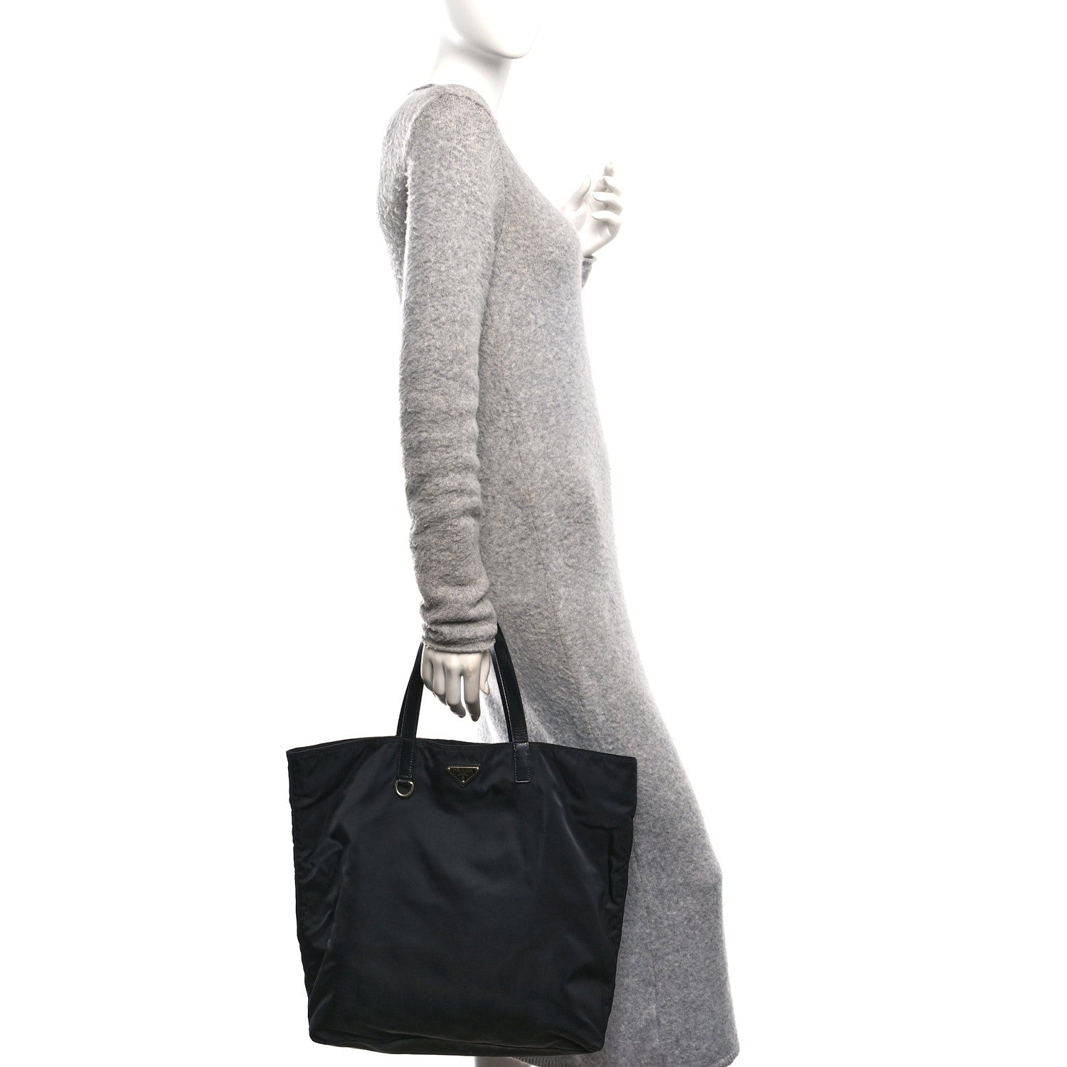 Tessuto Nylon Shopping Tote Black