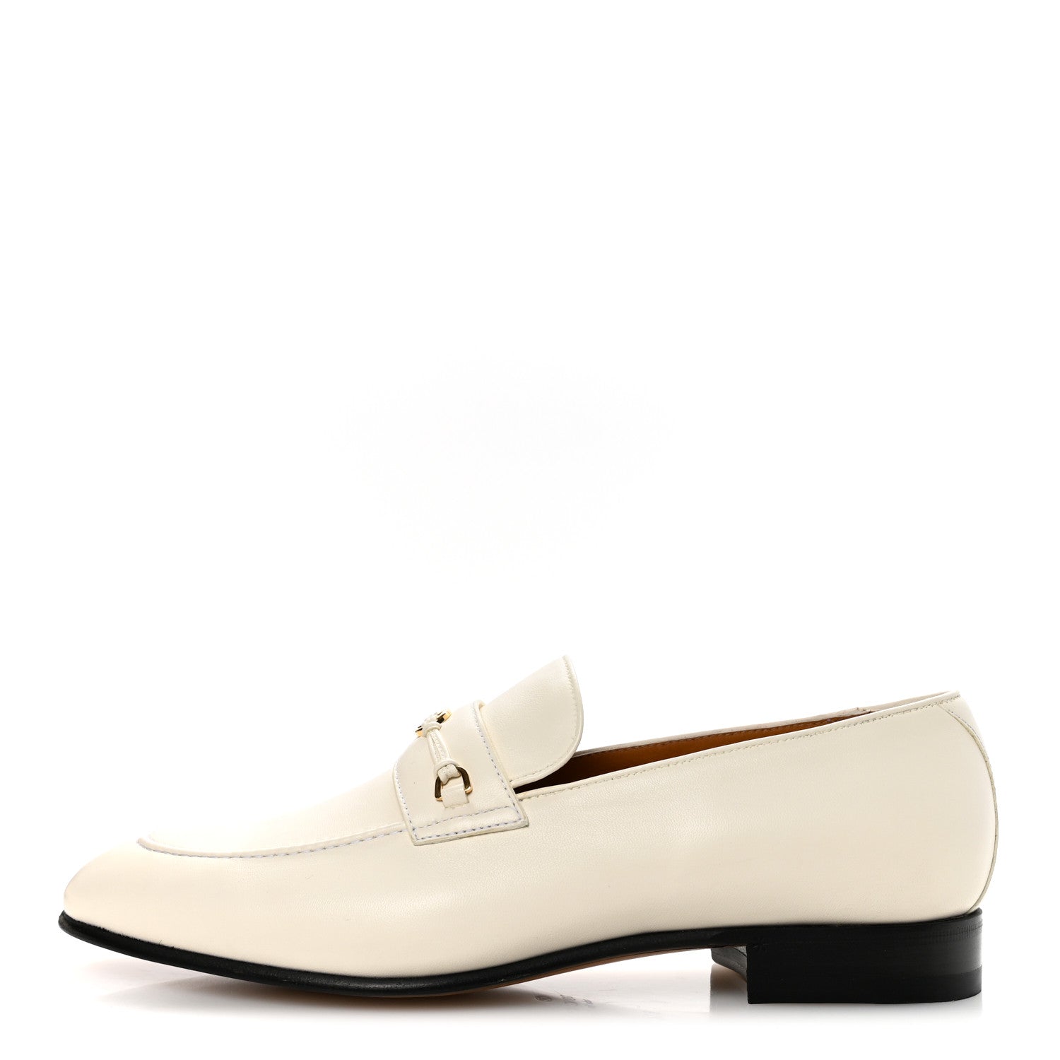 Lambskin Mens Interlocking G Loafers 8.5 Off White