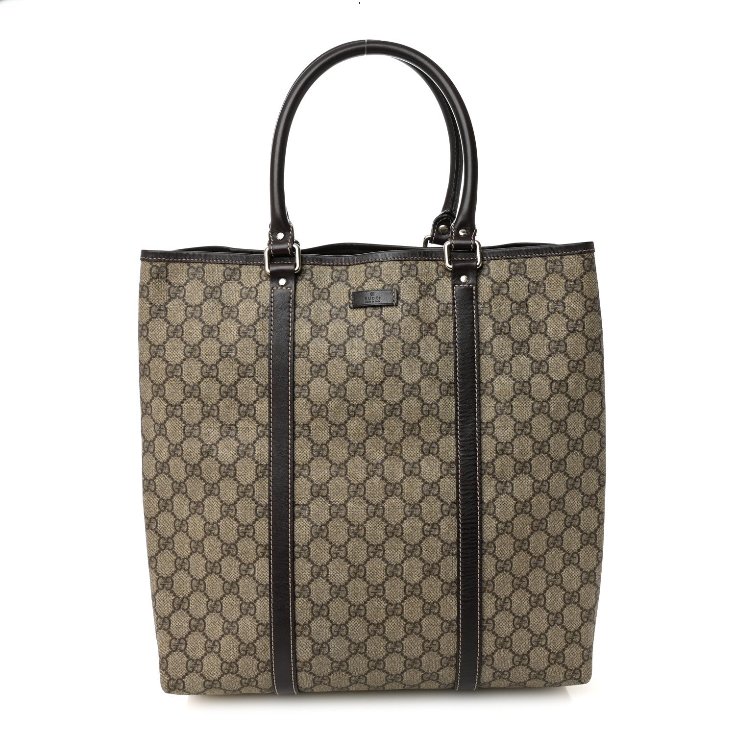 GG Plus Monogram Joy Vertical Tote Dark Brown