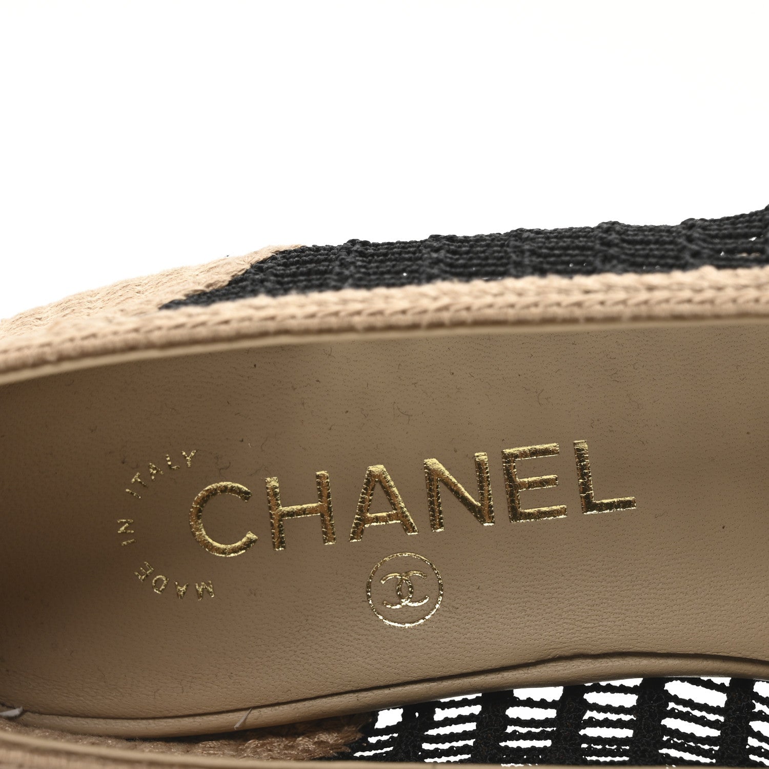 Raffia Cap Toe Ballerina Flats 37 Black Beige