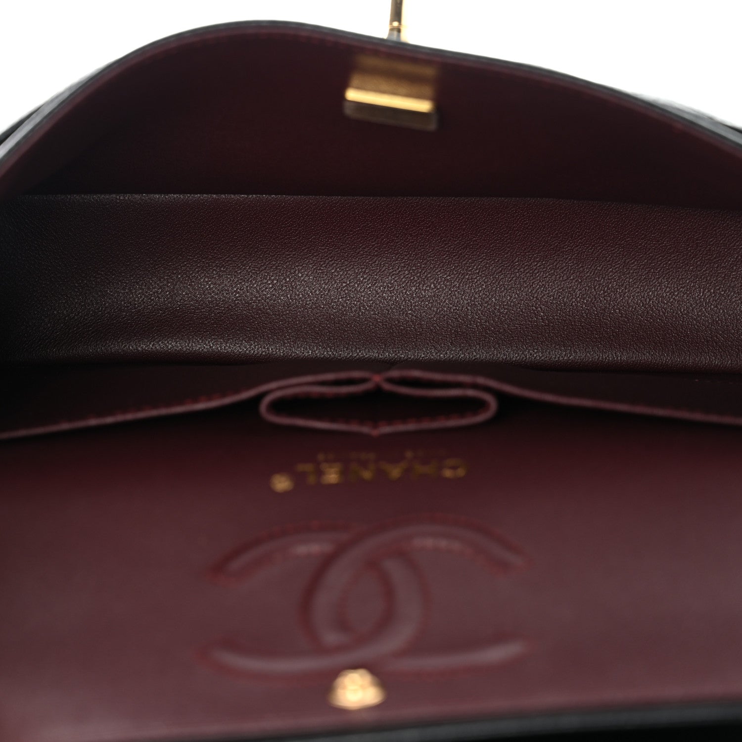 Caviar Quilted Small Double Flap Black