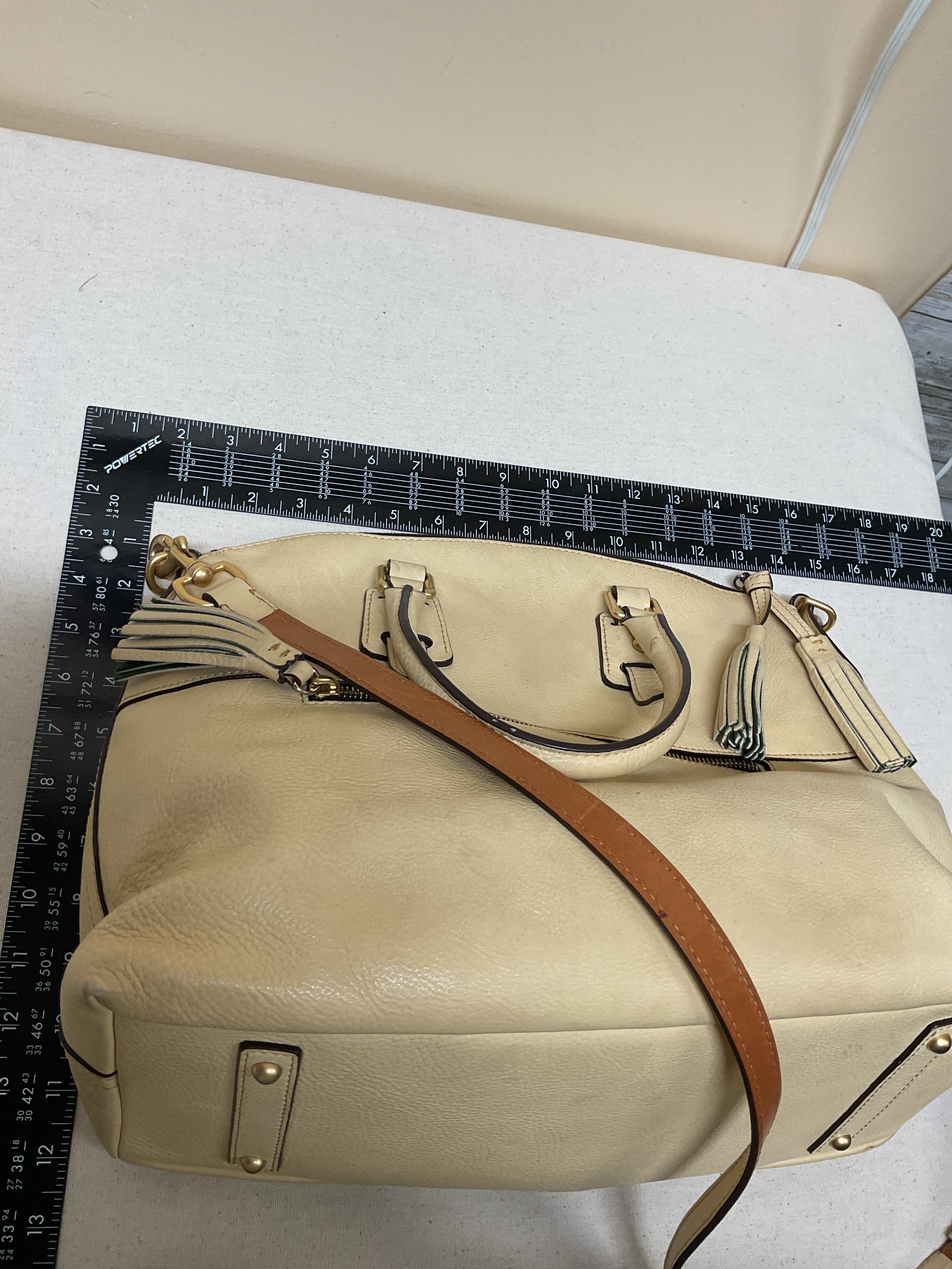 Handbag Designer By Dooney And Bourke In Tan, Size:Large