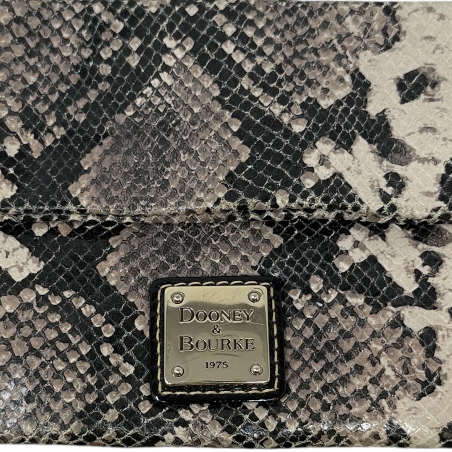 Denison Snake Clutch Designer By Dooney And Bourke, Size: Small