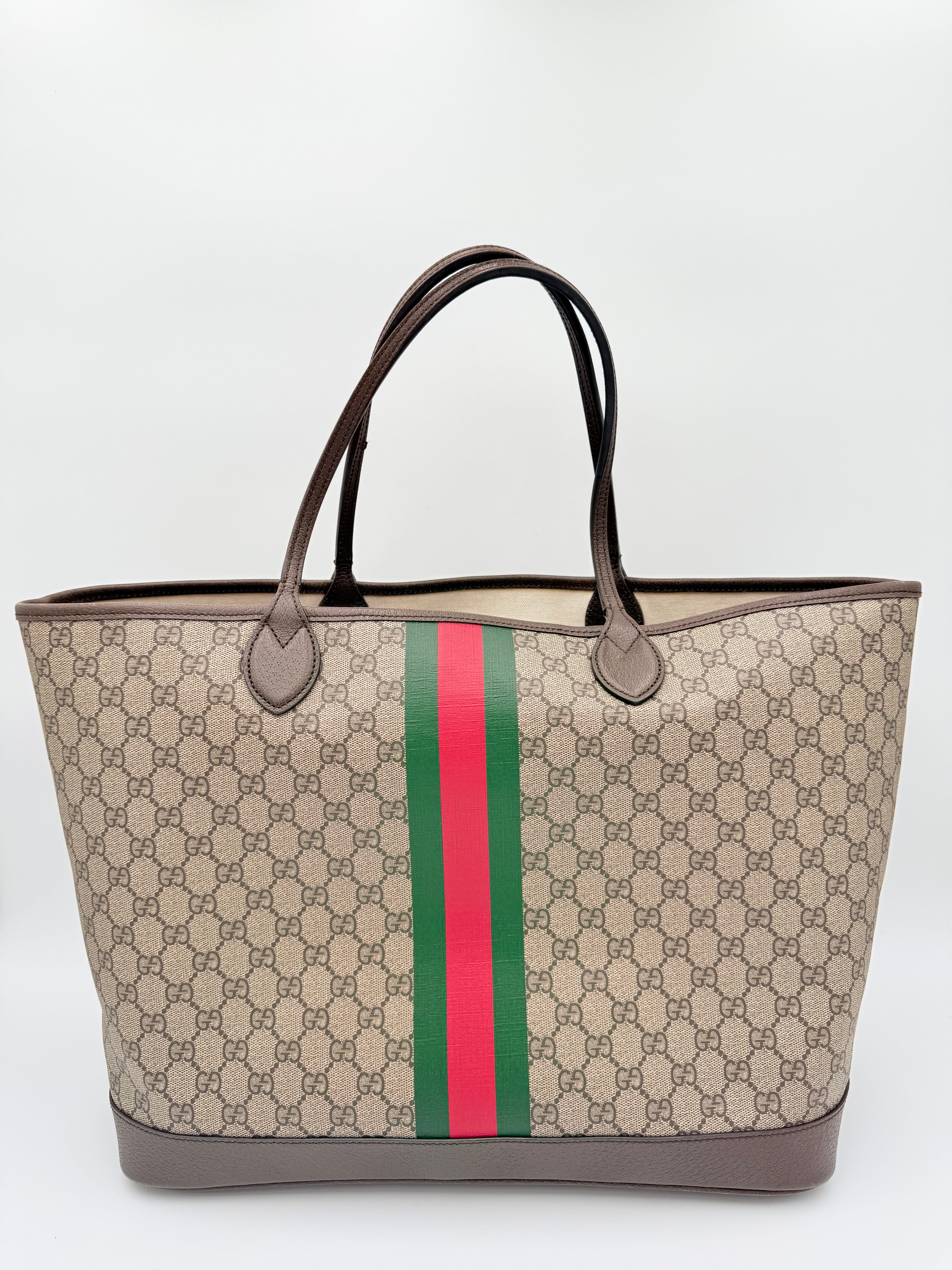 Handbag Luxury Designer By Gucci In Beige, Size:Large