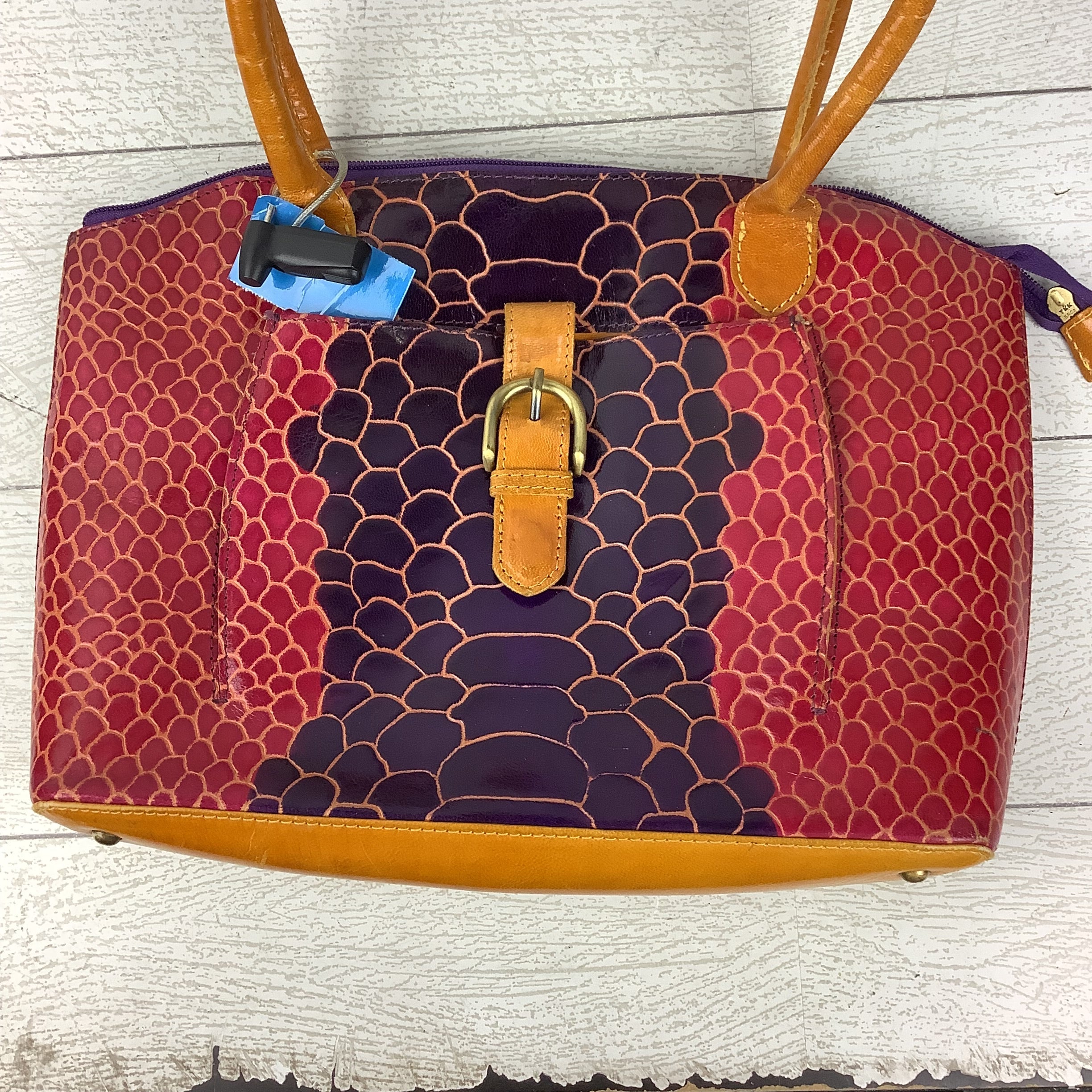 Handbag Leather By Clothes Mentor, Size: Medium