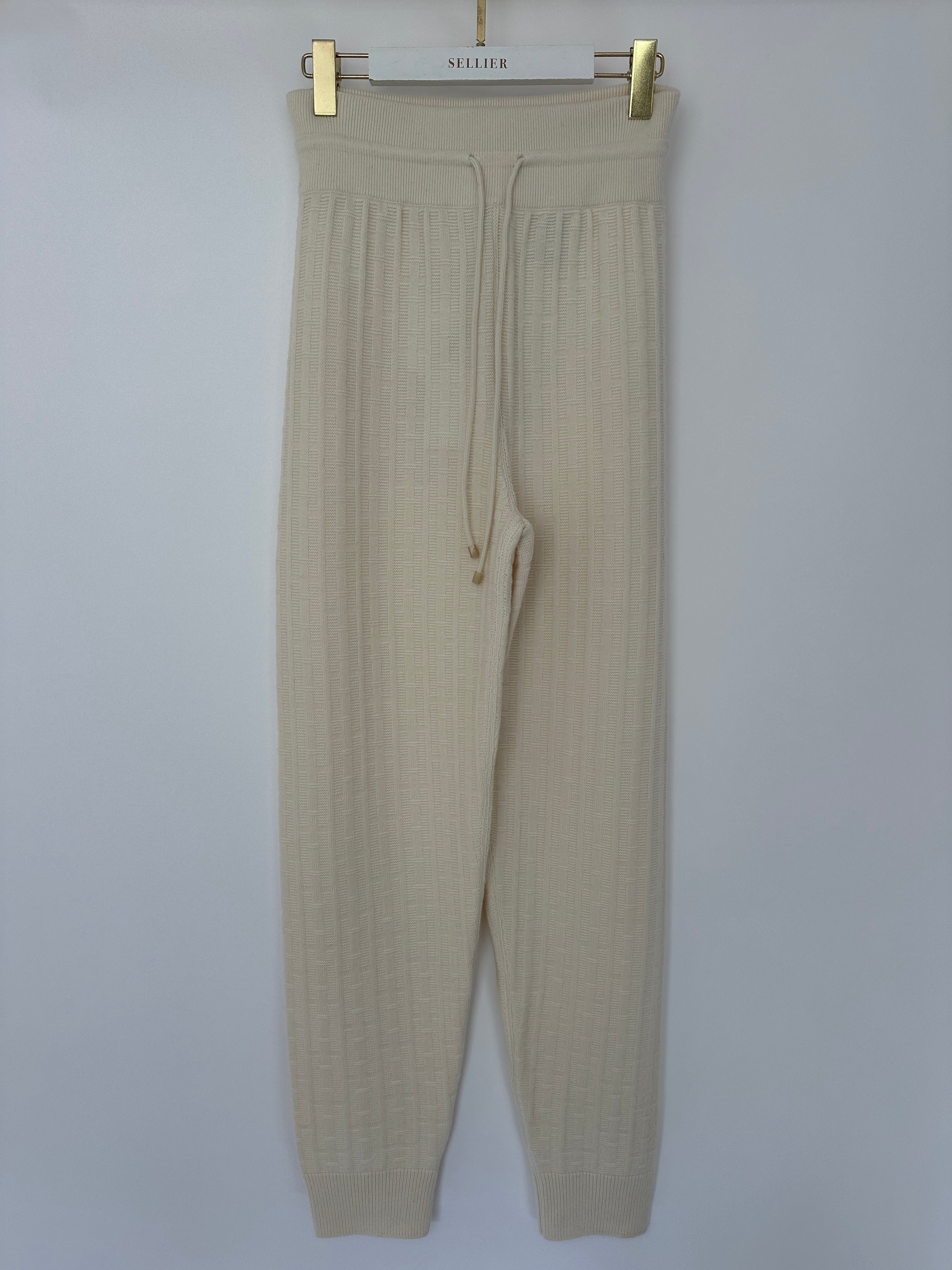 Hermes "H" Wool Jogging Pants In Blanc Naturel Size FR 40 (UK 12)