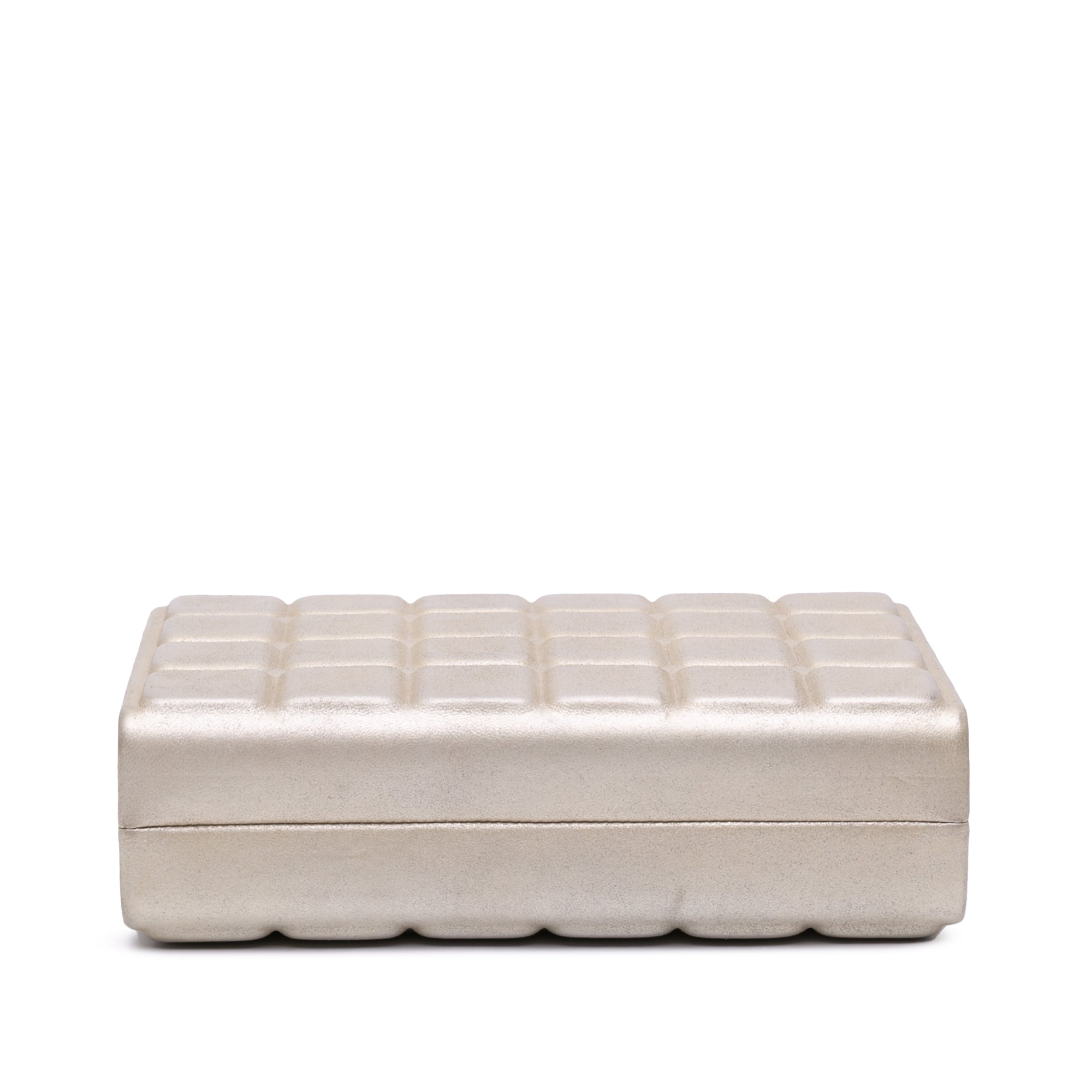 Chain Frame Clutch Embossed Calfskin