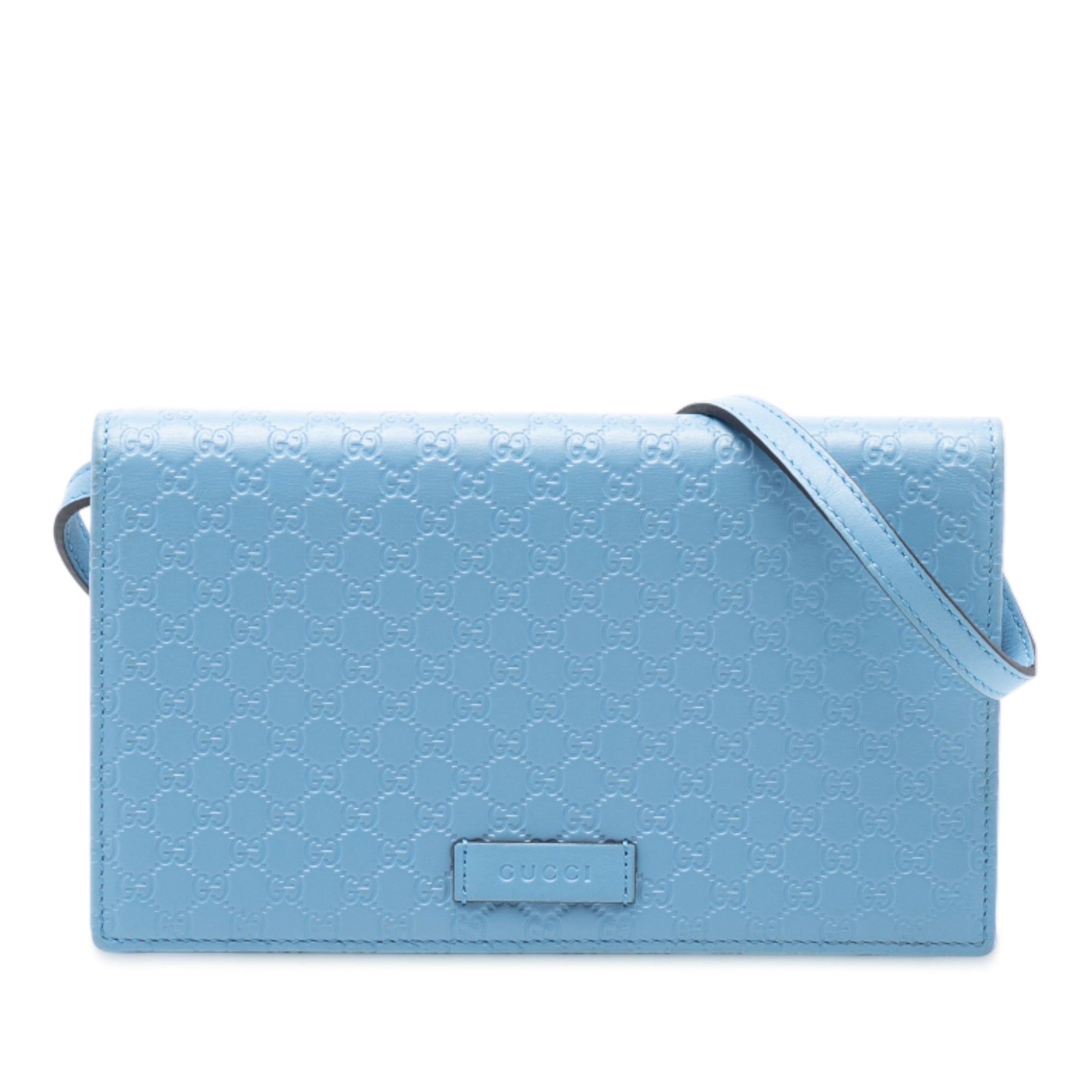 Wallet on Strap Microguccissima Leather