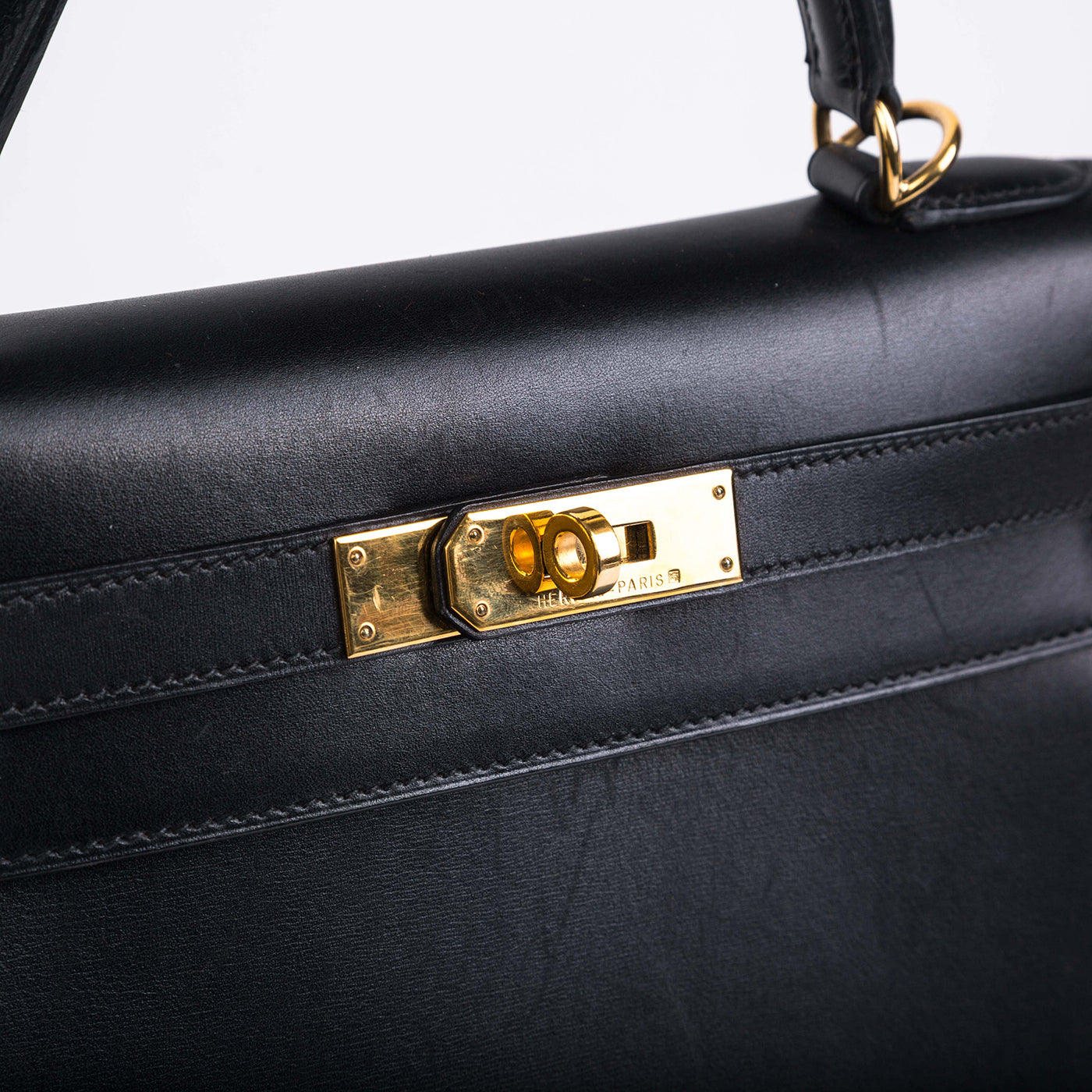 Kelly 28 - Vintage Black Box Calf