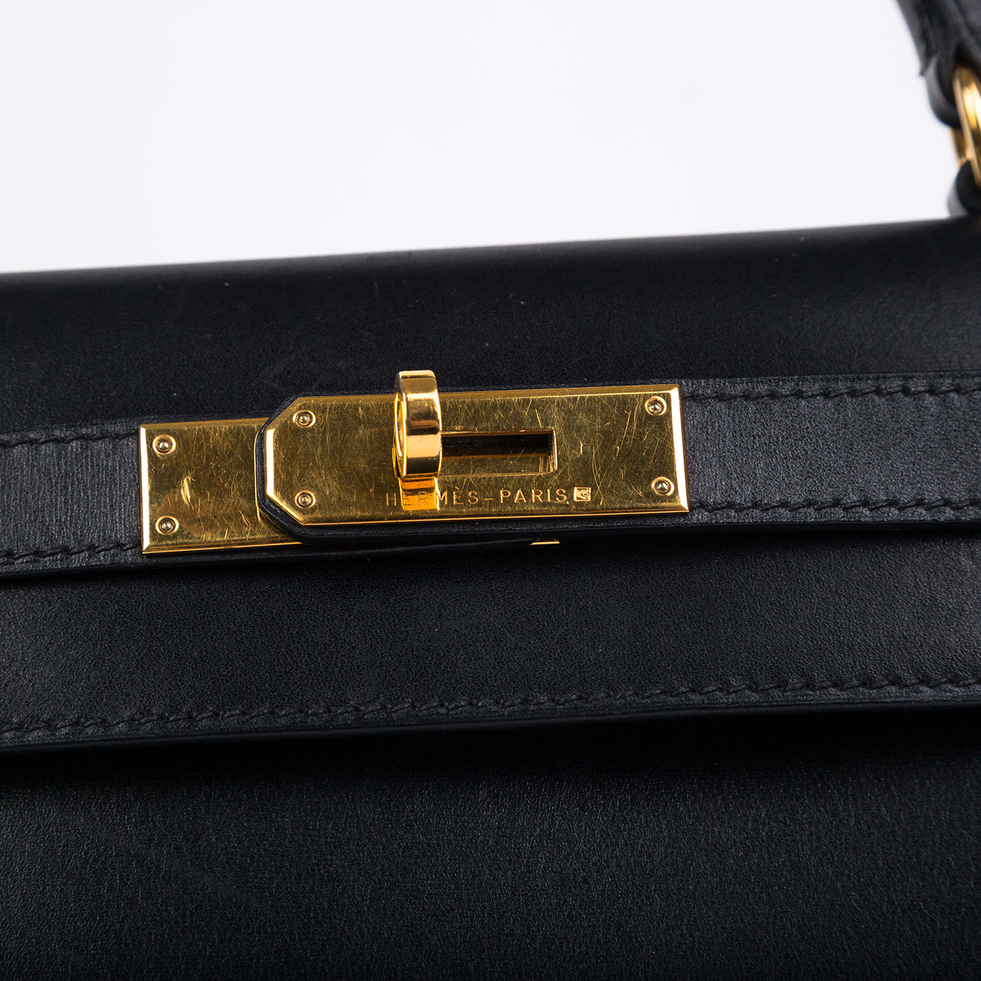Kelly 28 - Vintage Black Box Calf