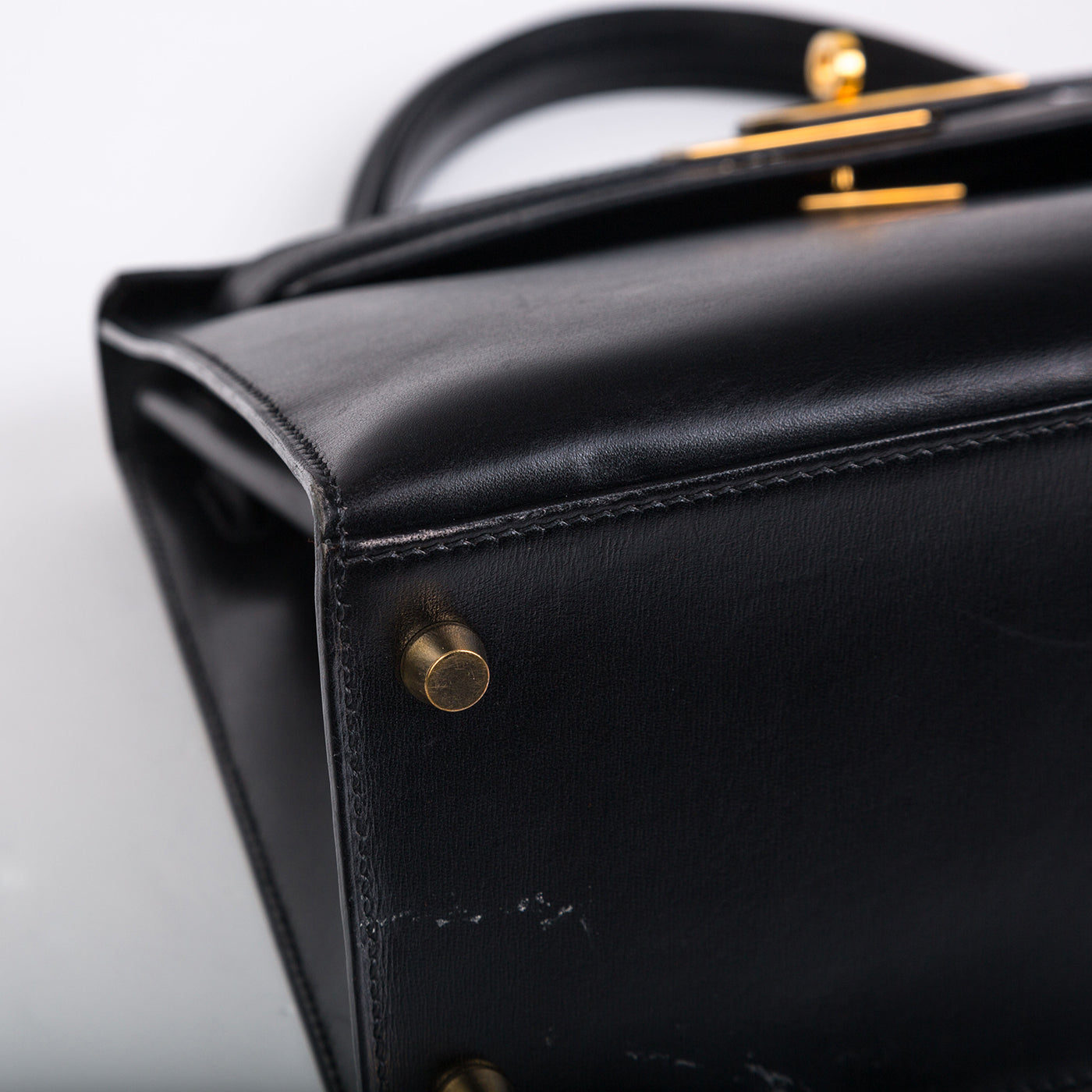 Kelly 28 - Vintage Black Box Calf