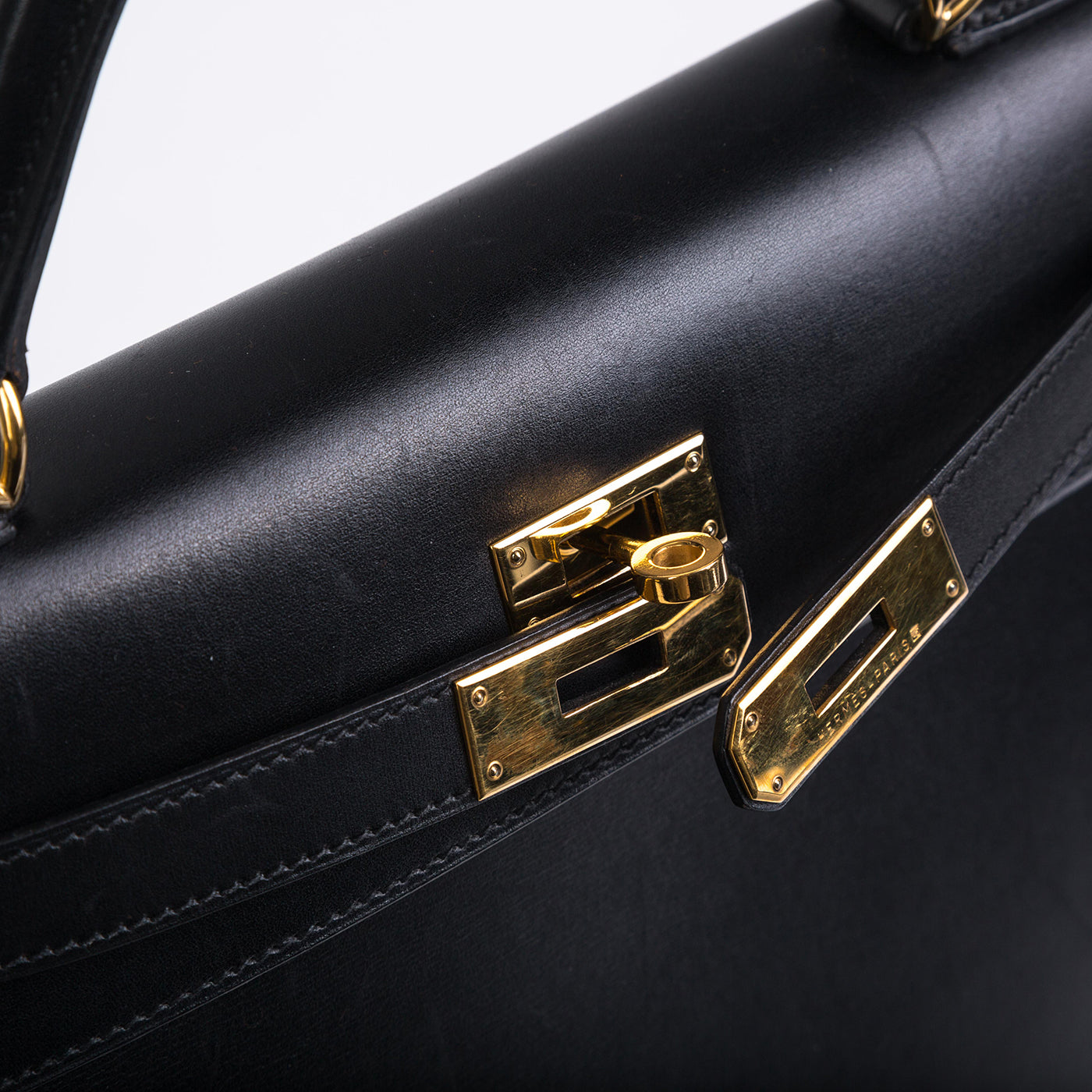 Kelly 28 - Vintage Black Box Calf