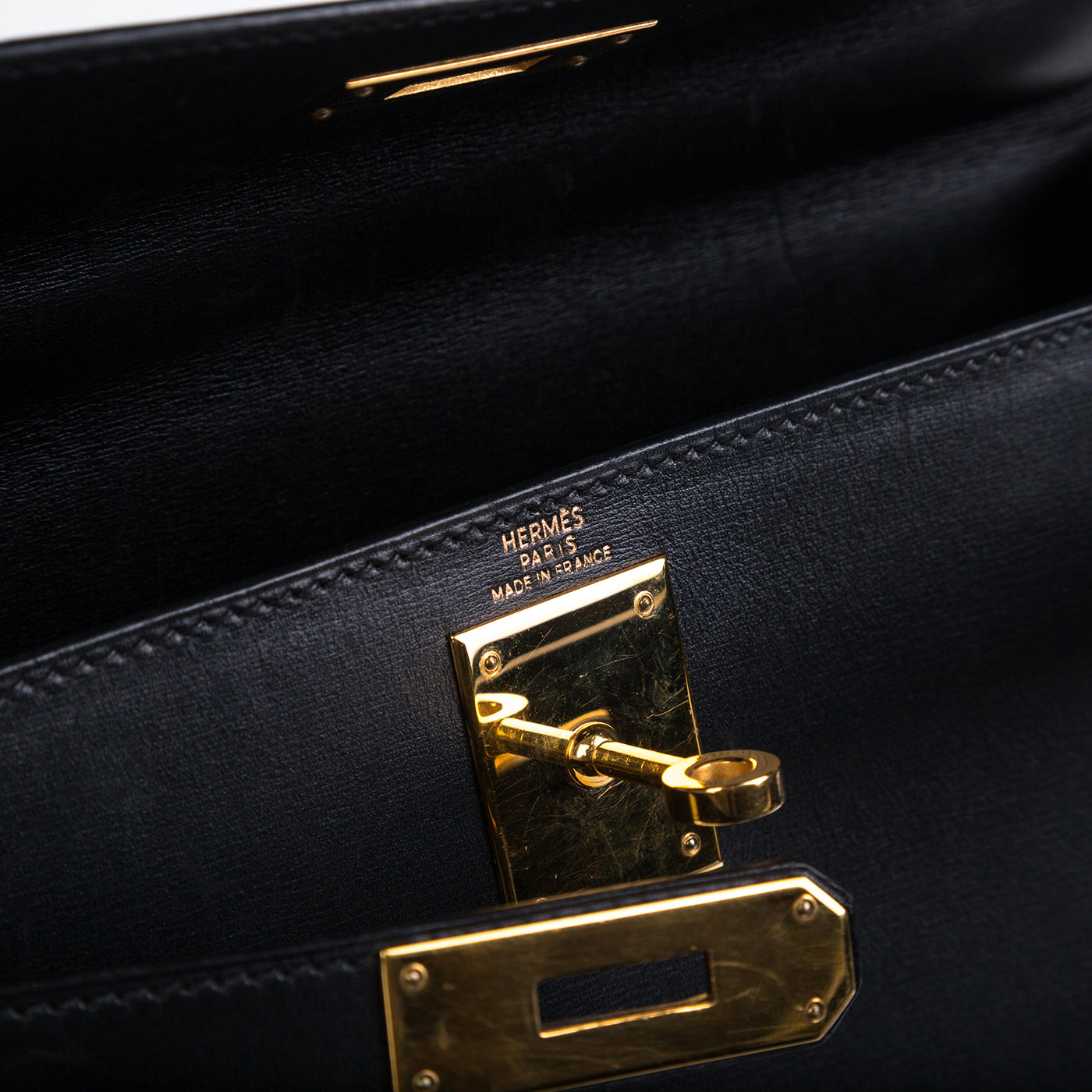 Kelly 28 - Vintage Black Box Calf