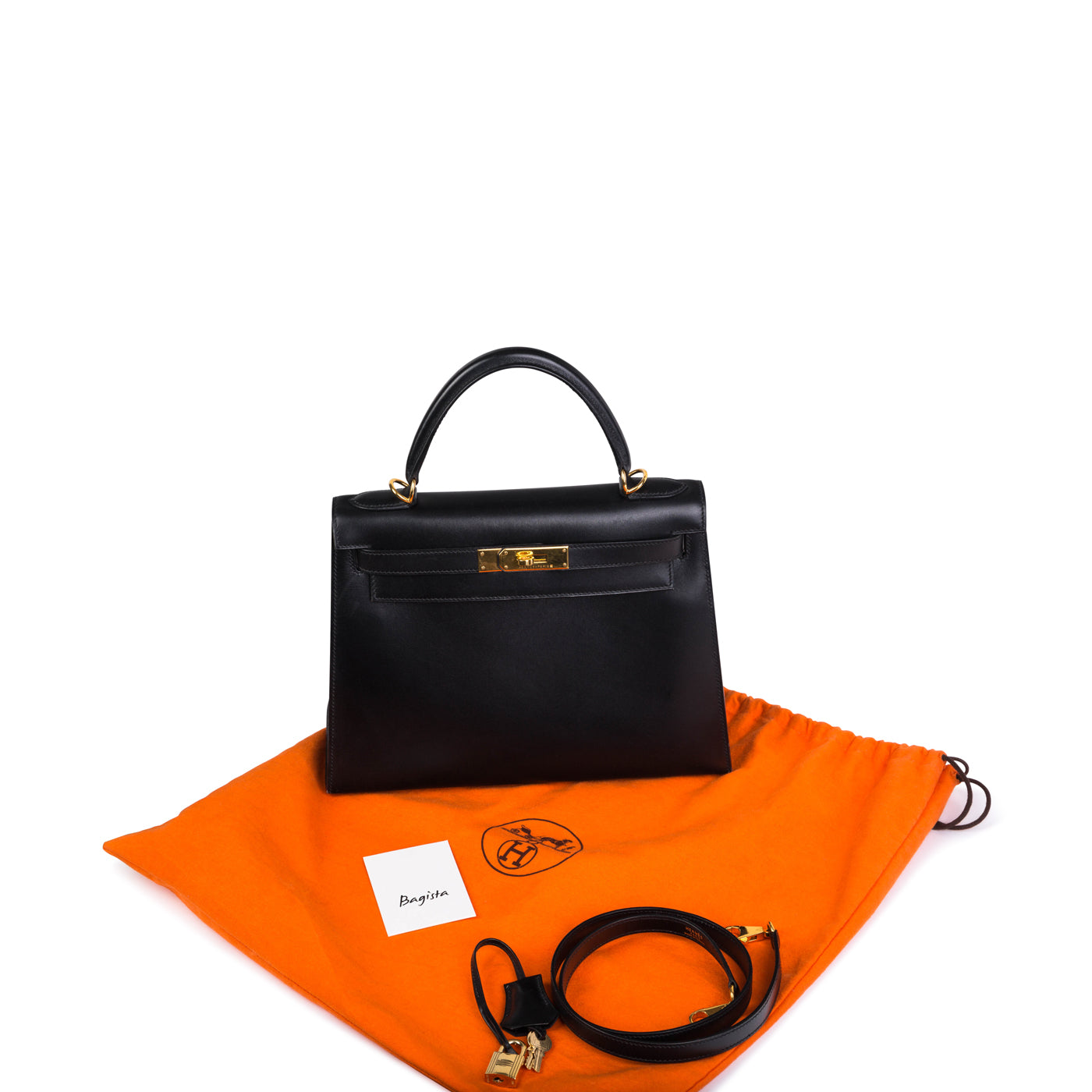 Kelly 28 - Vintage Black Box Calf