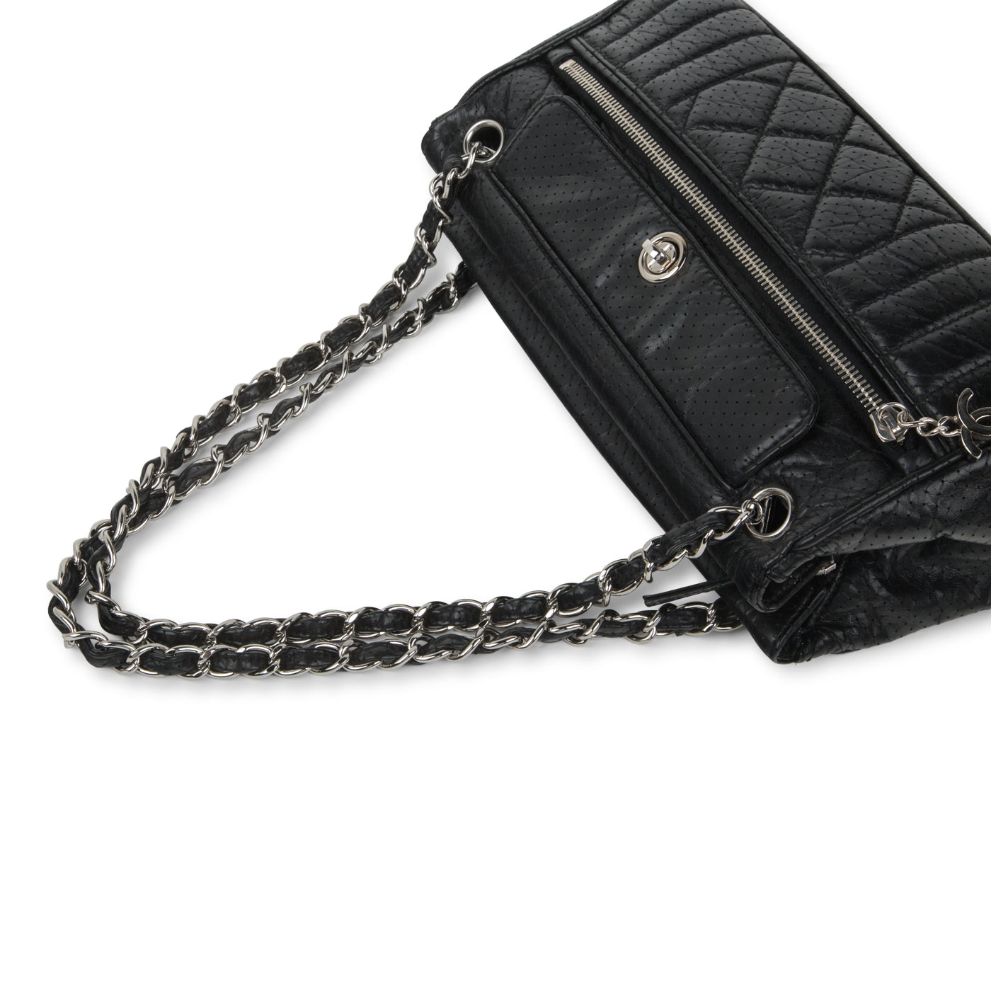 Vintage Perforated Shoulder Bag