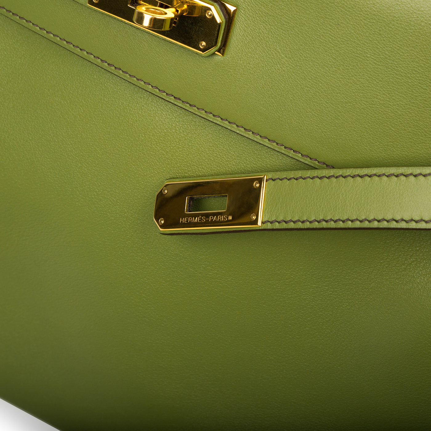 Kelly 35 - Vert Anis Swift leather