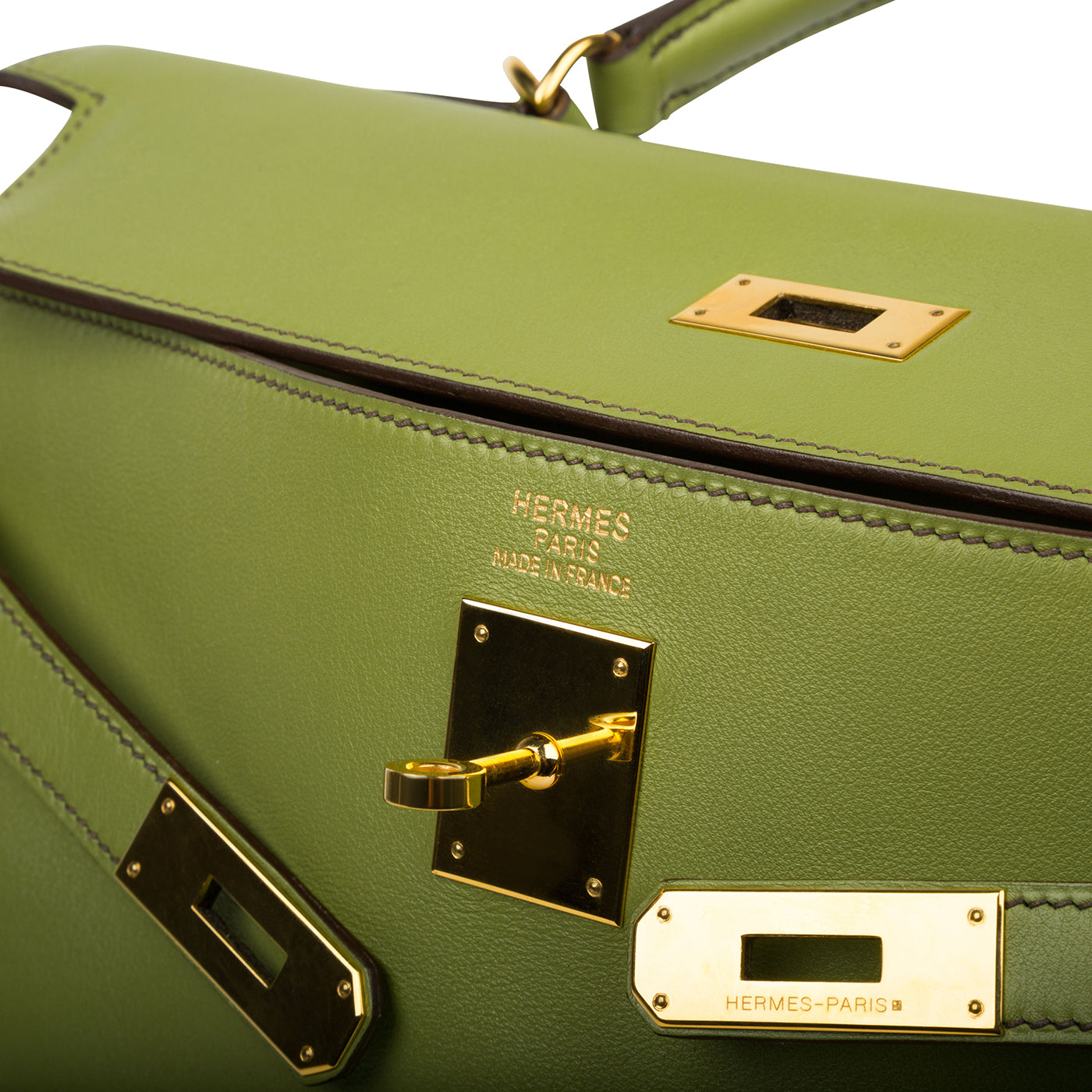 Kelly 35 - Vert Anis Swift leather
