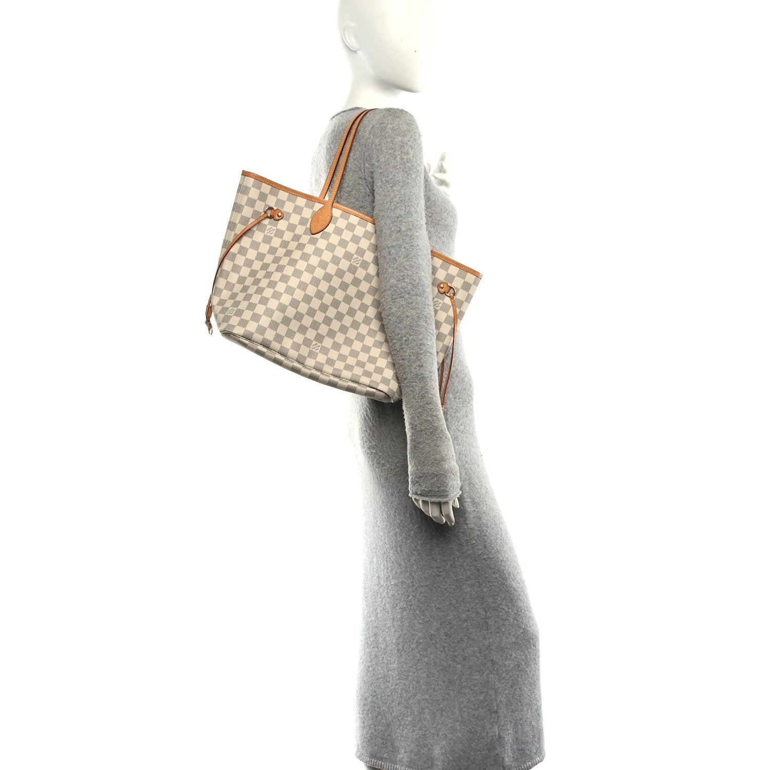 Damier Azur Neo Neverfull MM Rose Ballerine
