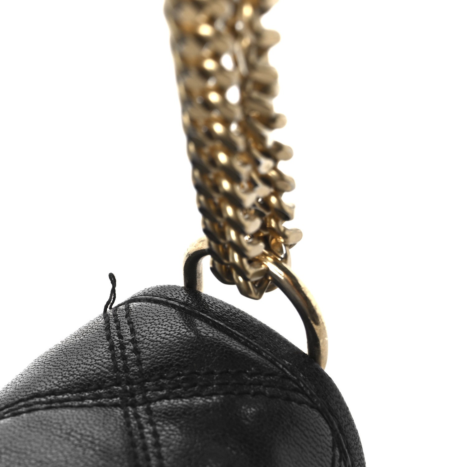Lambskin Quilted Mini Becky Chain Bag Black