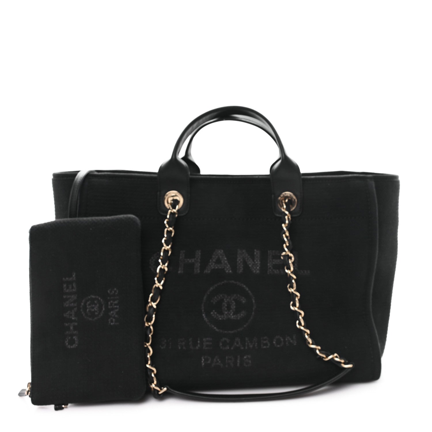 Mixed Fibers Medium Deauville Tote Black