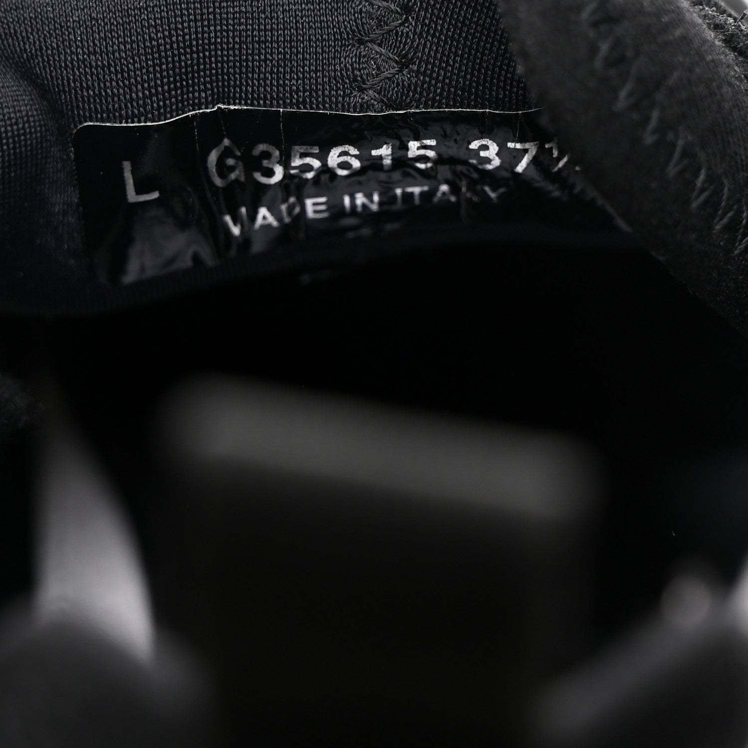 Fabric Calfskin Suede CC Sneakers 37.5 Black