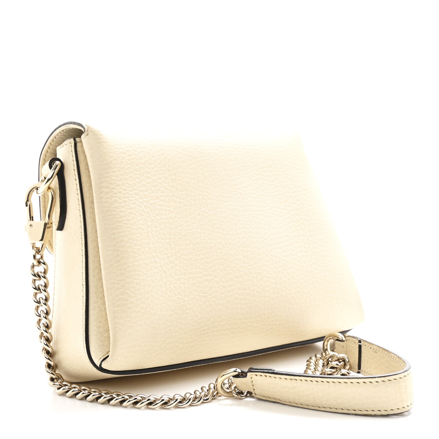 Dollar Calfskin Interlocking G Crossbody Bag Mystic White