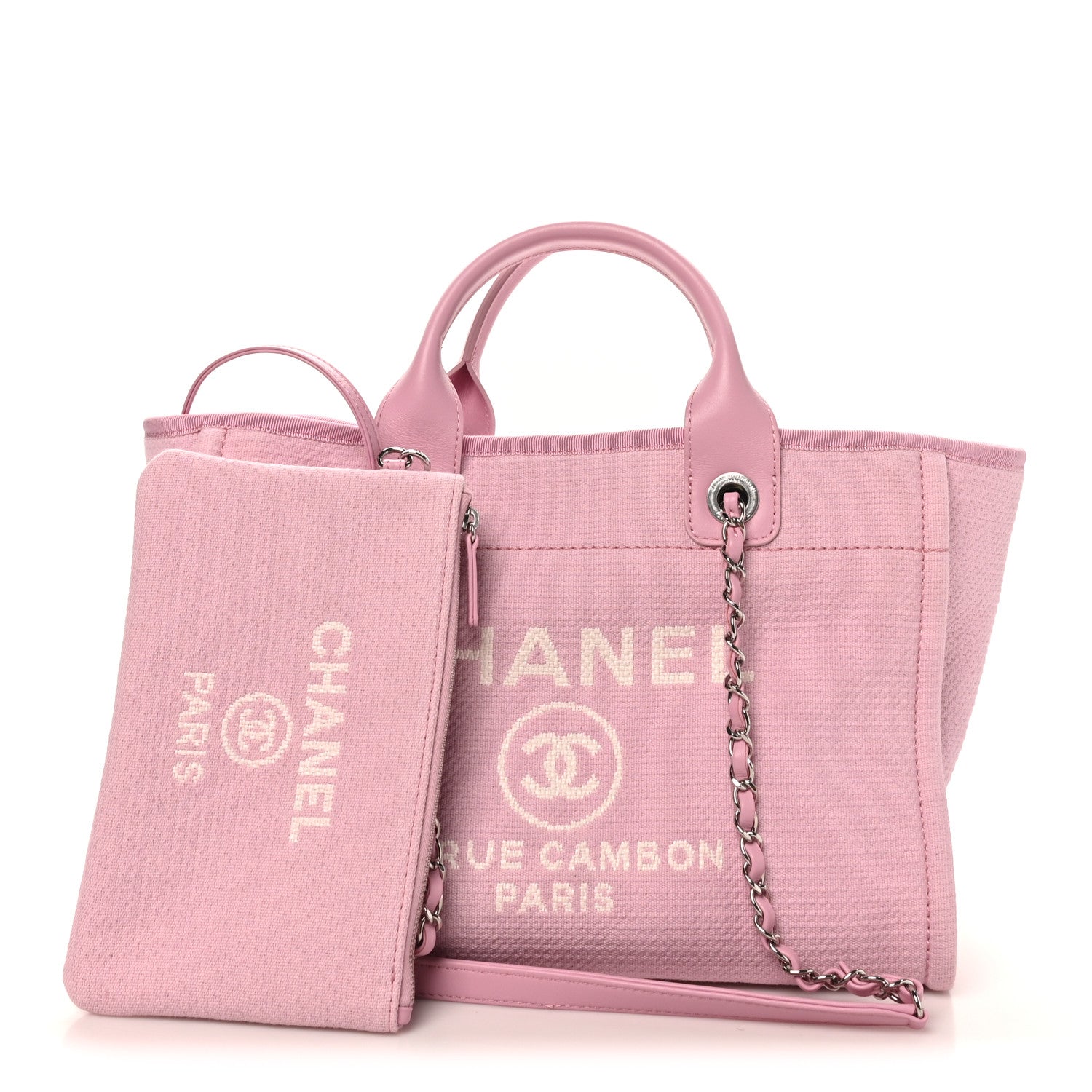Mixed Fibers Small Deauville Tote Dark Pink