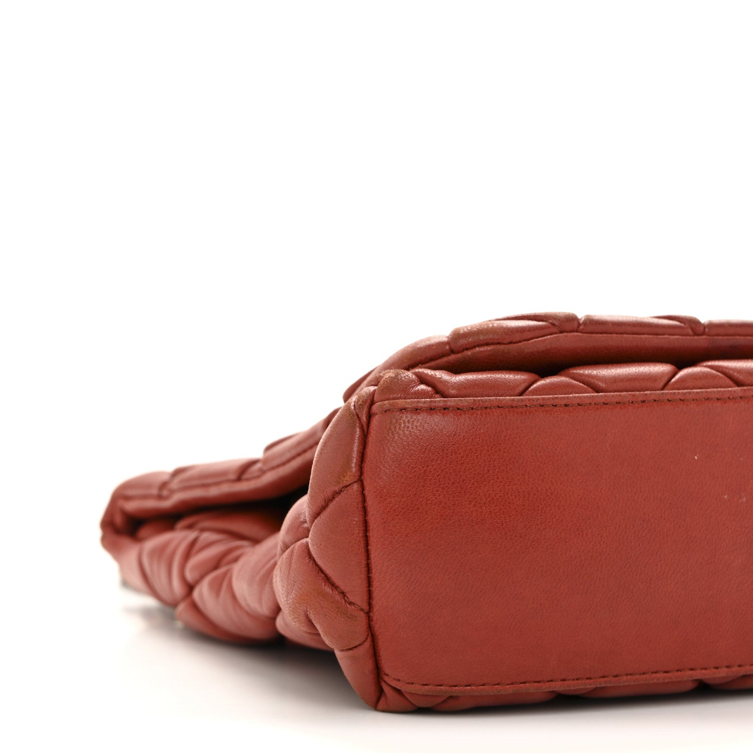 Lambskin Large New Bubble Flap Red