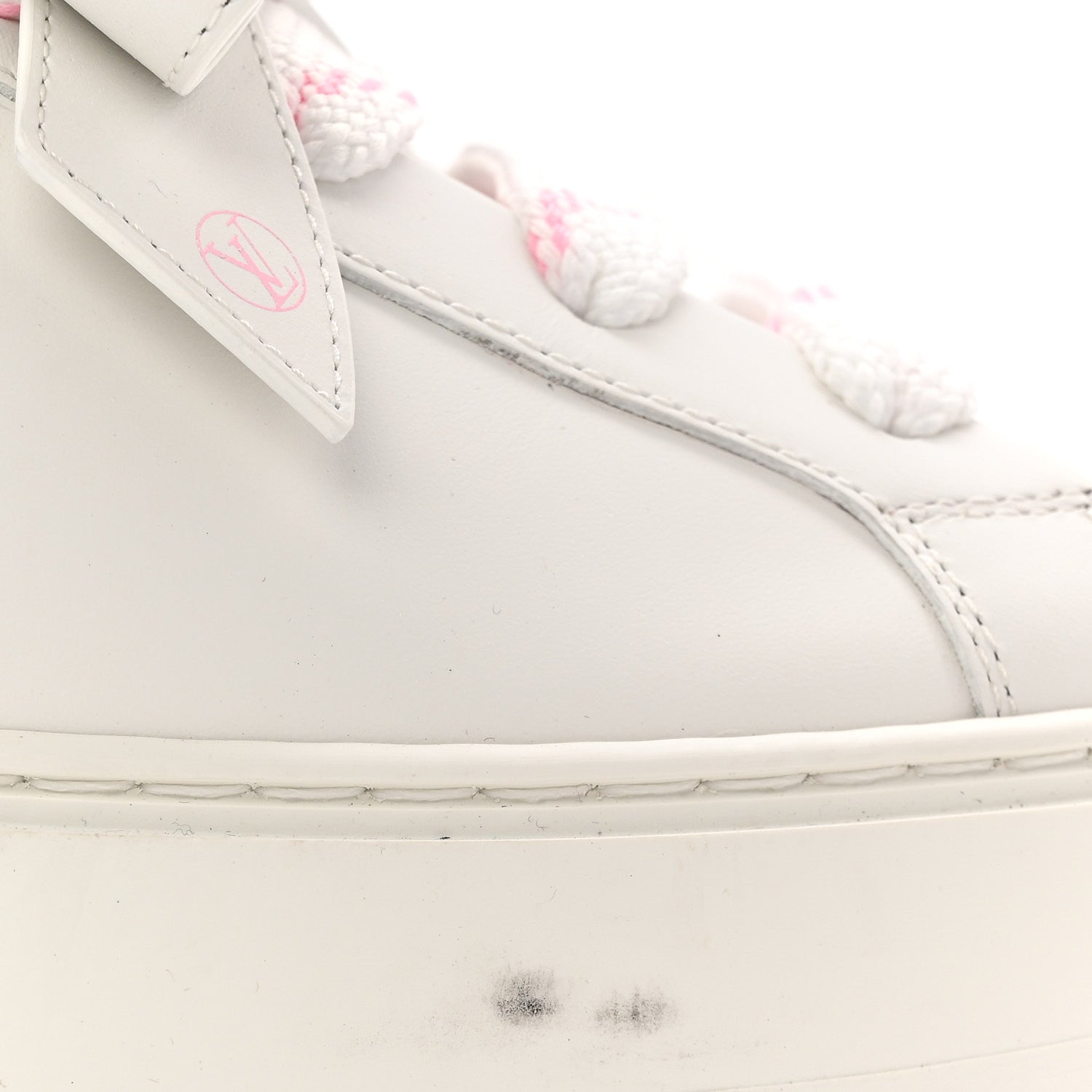 Calfskin Time Out Bow Sneakers 38 White Pink