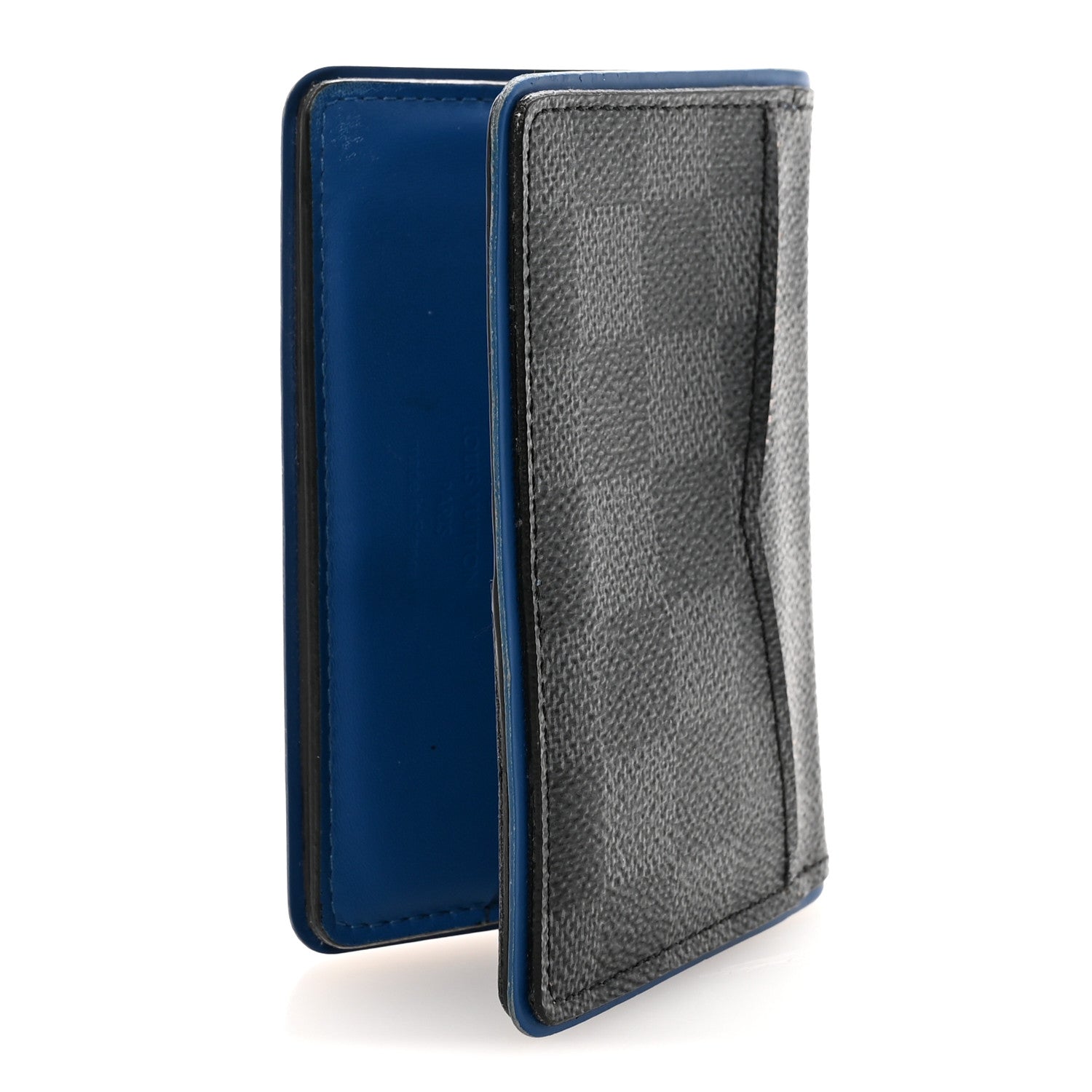 Damier Graphite Pocket Organizer Bleu Neon