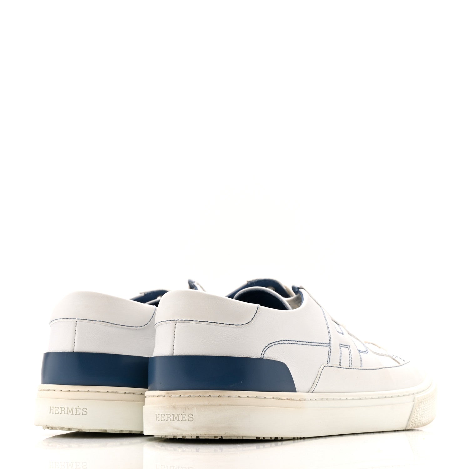 Calfskin Mens Deep Sneakers 44 White Bleu
