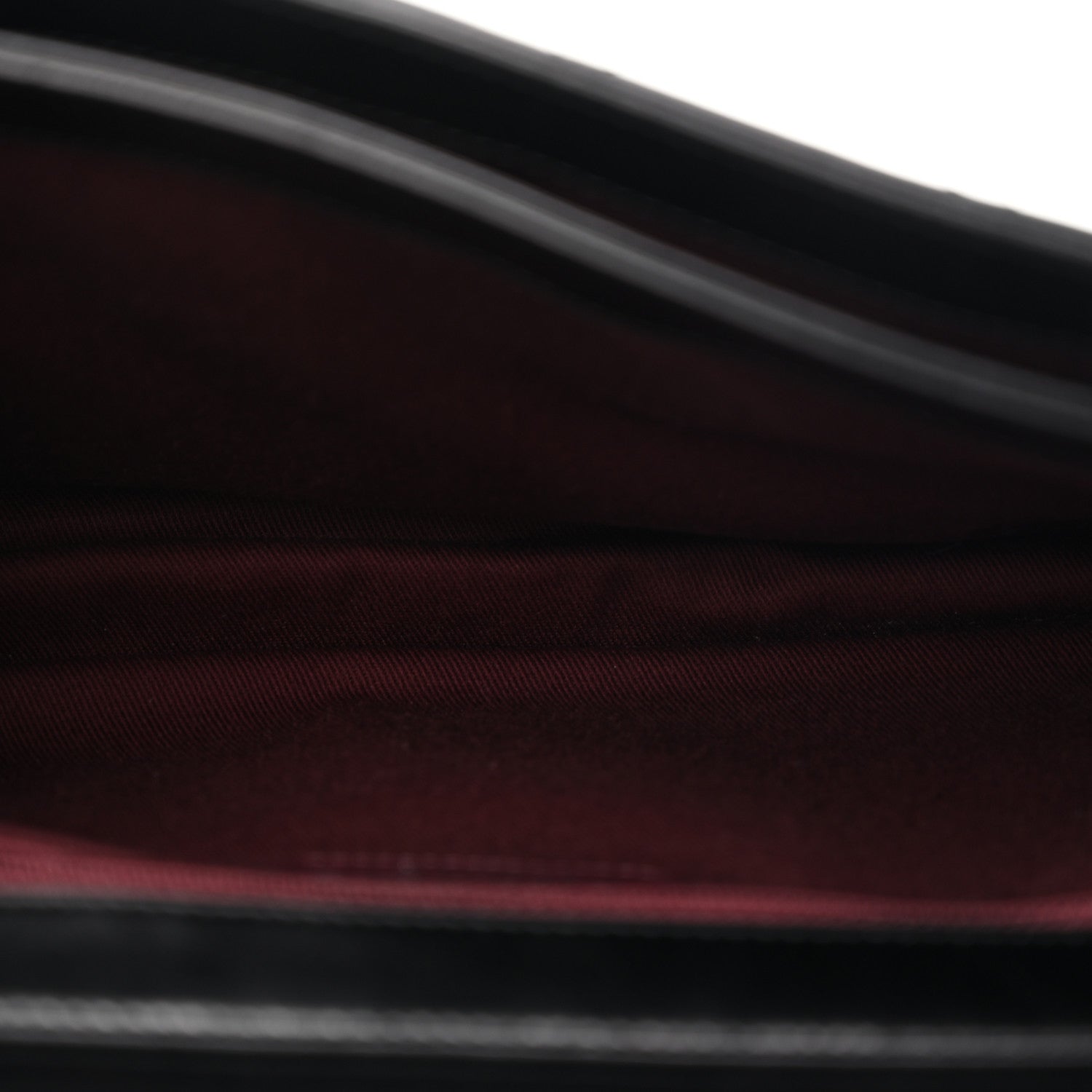 Glazed Calfskin Quilted Large Perfect Edge Flap Black