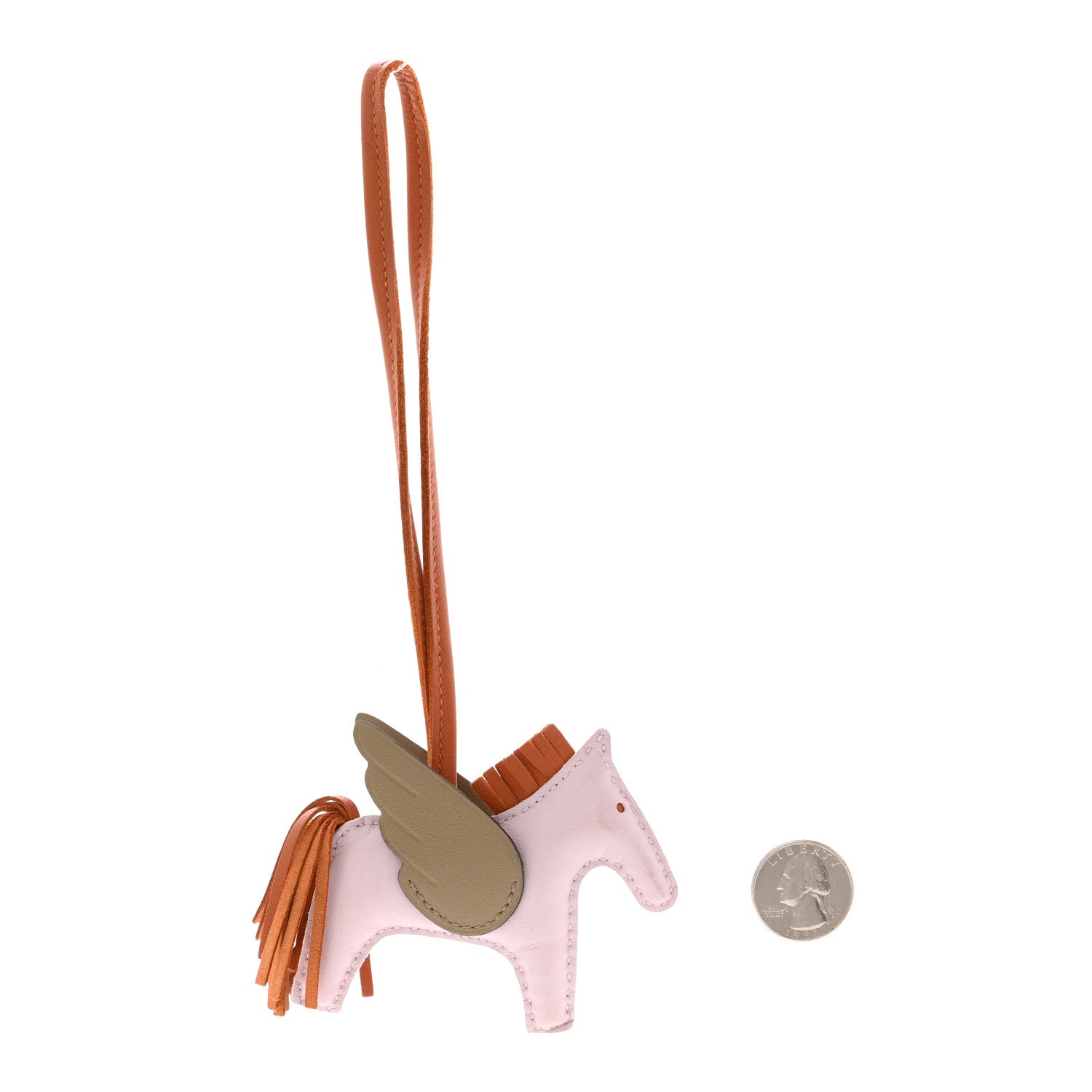 Milo Lambskin Grigri Rodeo Pegase Horse Bag Charm PM Mauve Pale Pain D'epice Beige Marfa