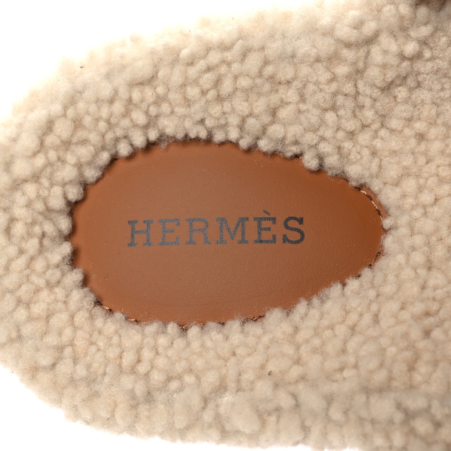 Suede Goatskin Woolskin Womens Chypre Sandals 37 Brun Fume Ecru