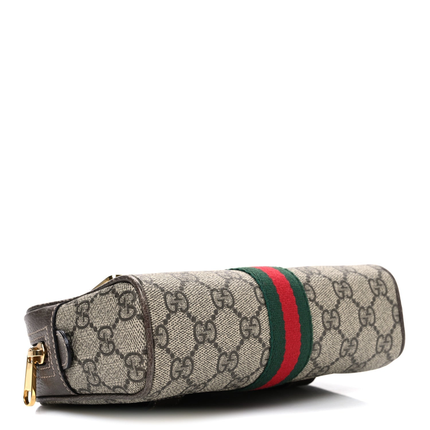 GG Supreme Monogram Web Small Ophidia Belt Bag 85 34 Dark Brown