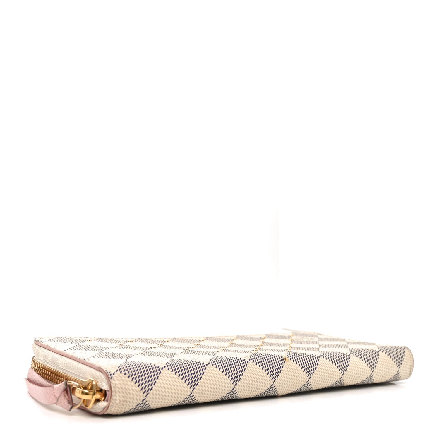 Damier Azur Studded Clemence Wallet Rose Ballerine