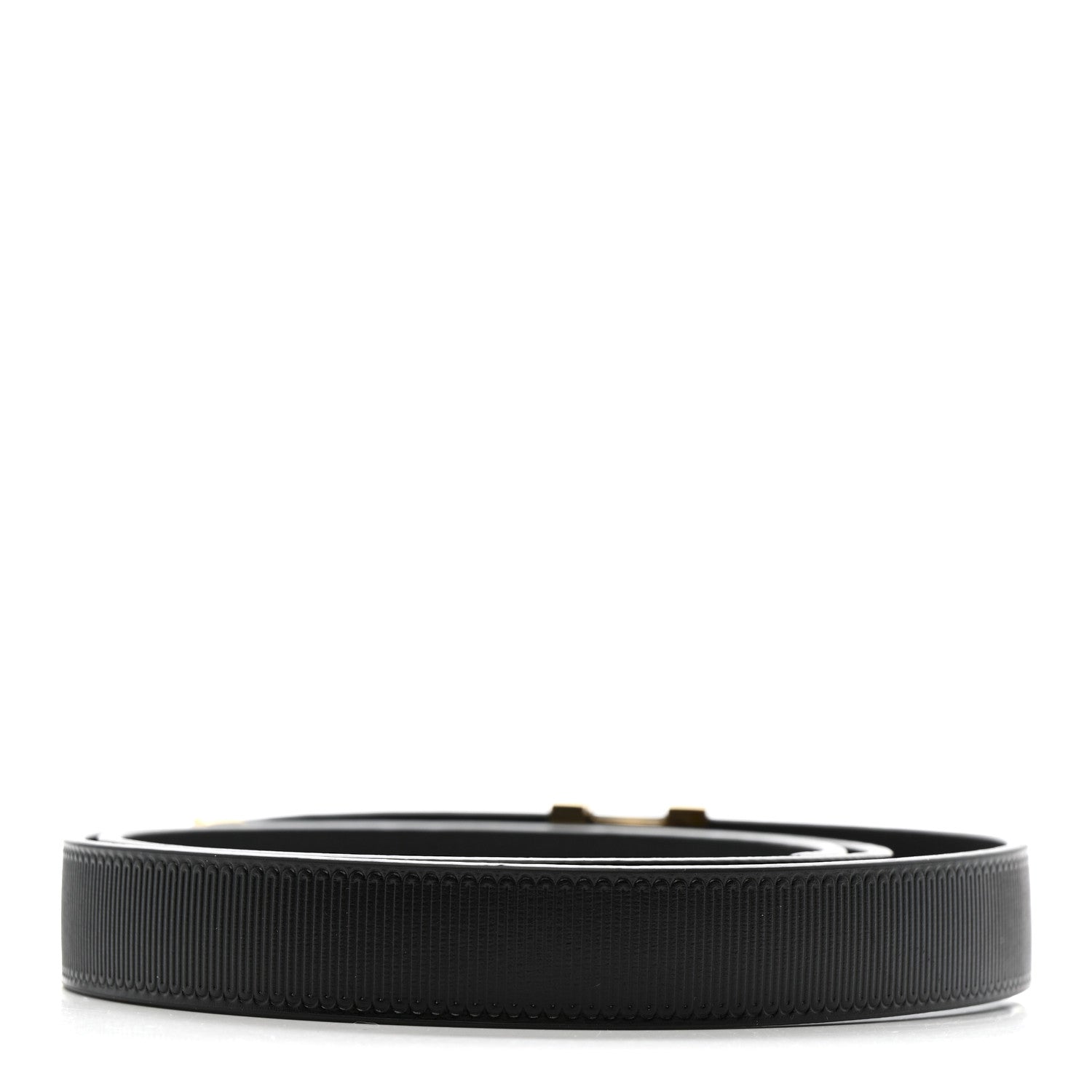 Calfskin Embossed LV Initiales 20mm Belt 75 30 Black