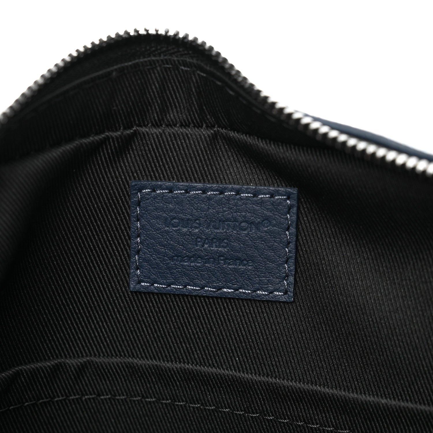 Calfskin Monogram Shadow Trio Messenger Navy