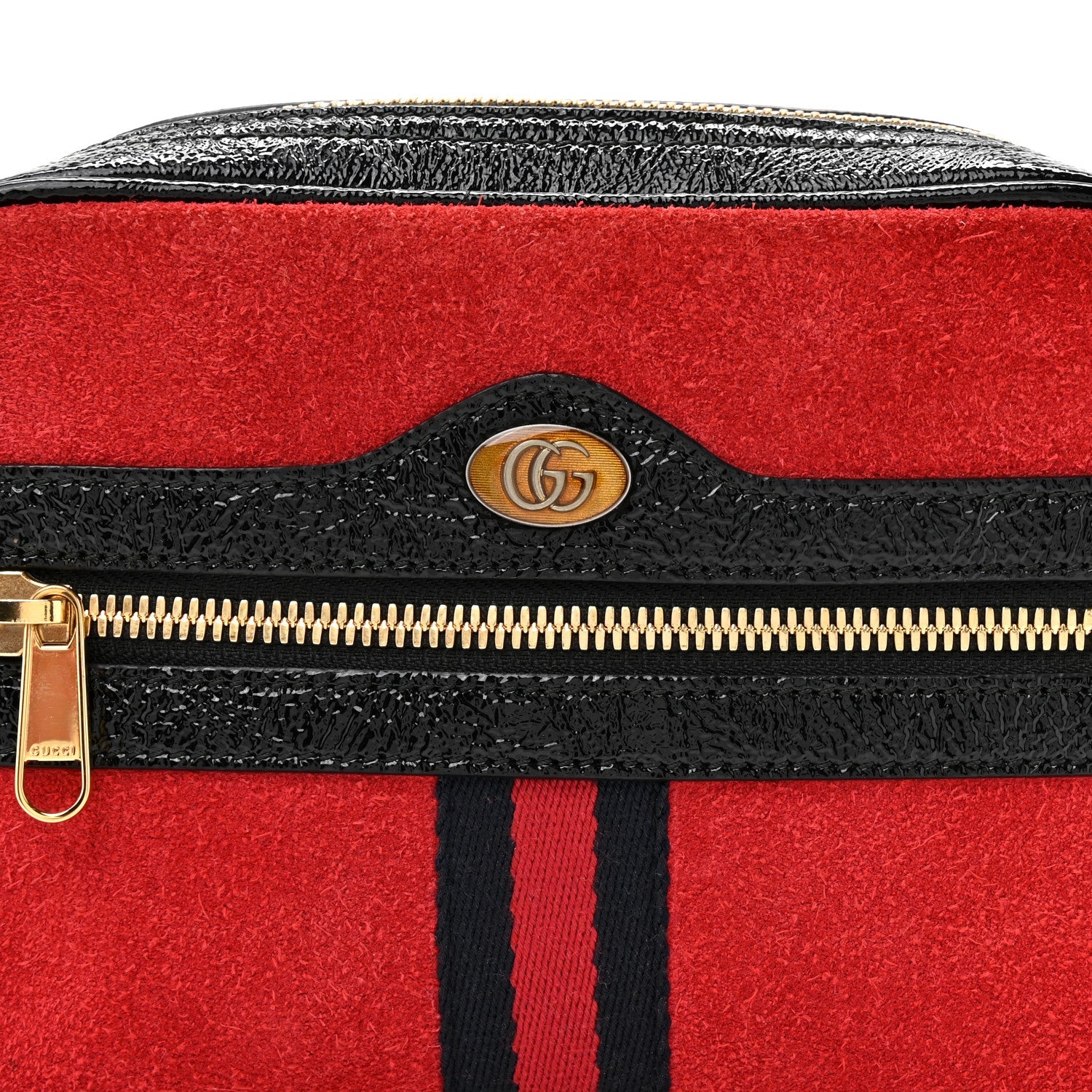 Suede Small Ophidia Belt Bag 85 34 Hibiscus Red