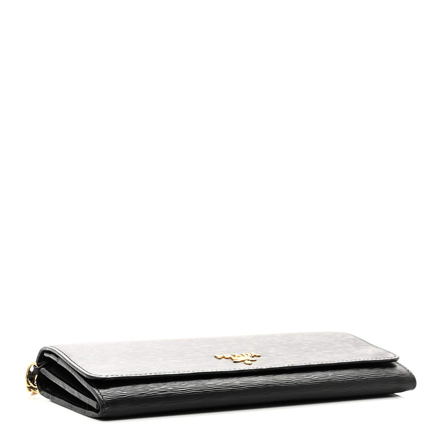 Vitello Move Metal Oro Chain Wallet Black