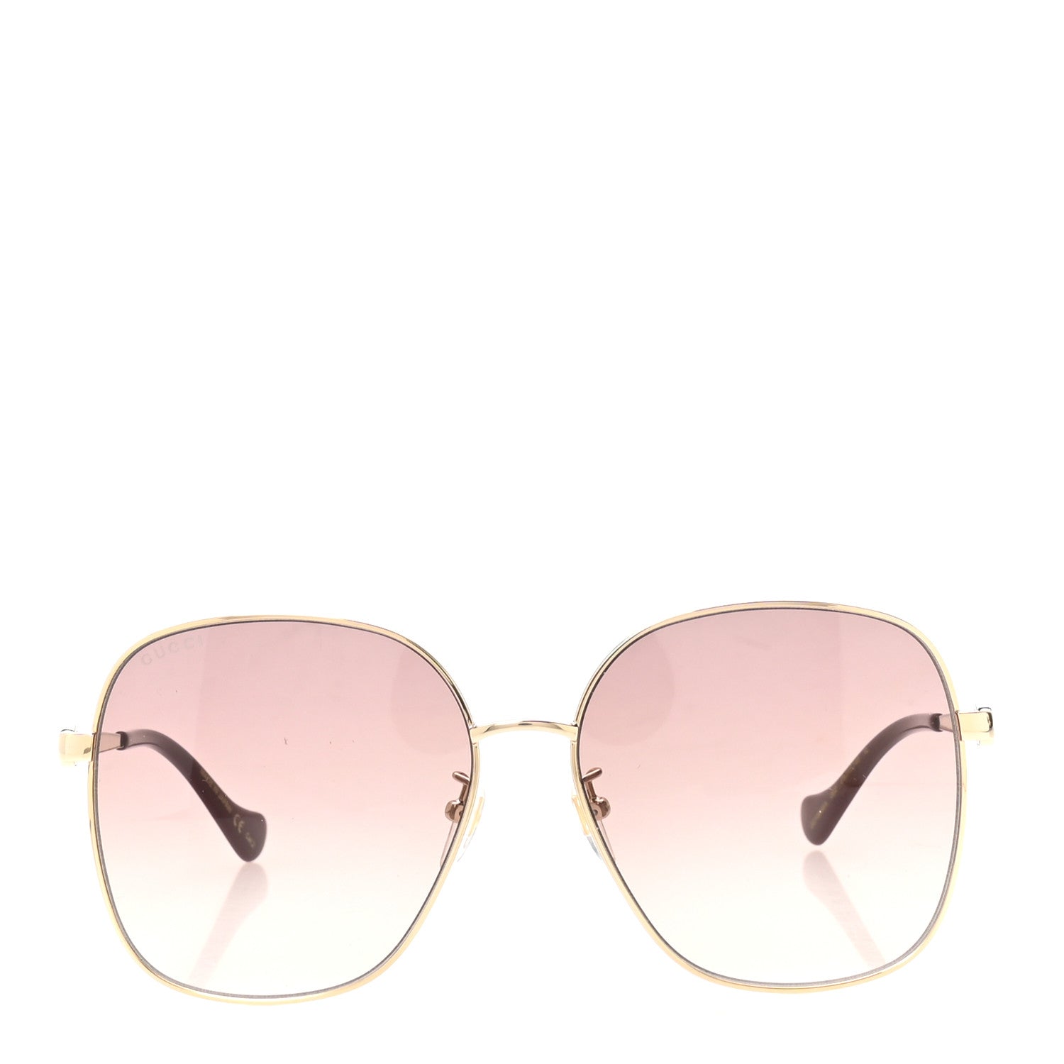 Metal Round Sunglasses GG1089SA Gold Red