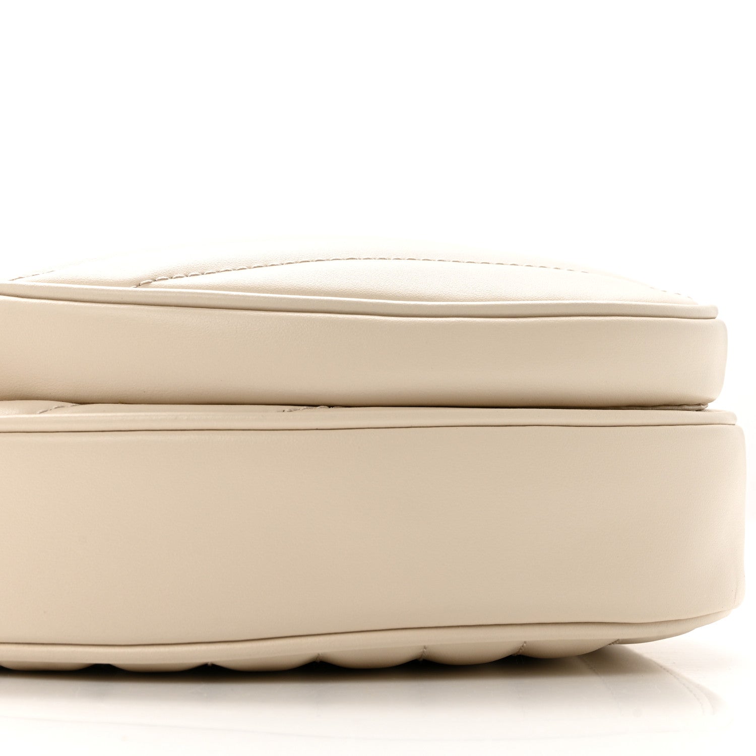 Calfskin Matelasse Diagonal Mini Interlocking G Heart Shoulder Bag Mystic White