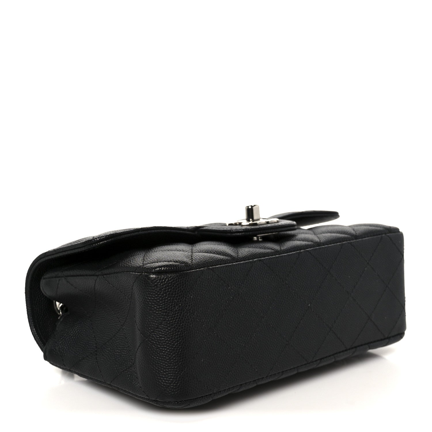 Caviar Quilted Mini Rectangular Flap Black