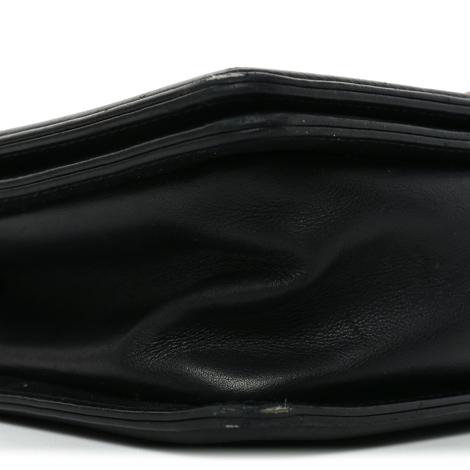 Lambskin Chevron Quilted Medium Boy Flap Black
