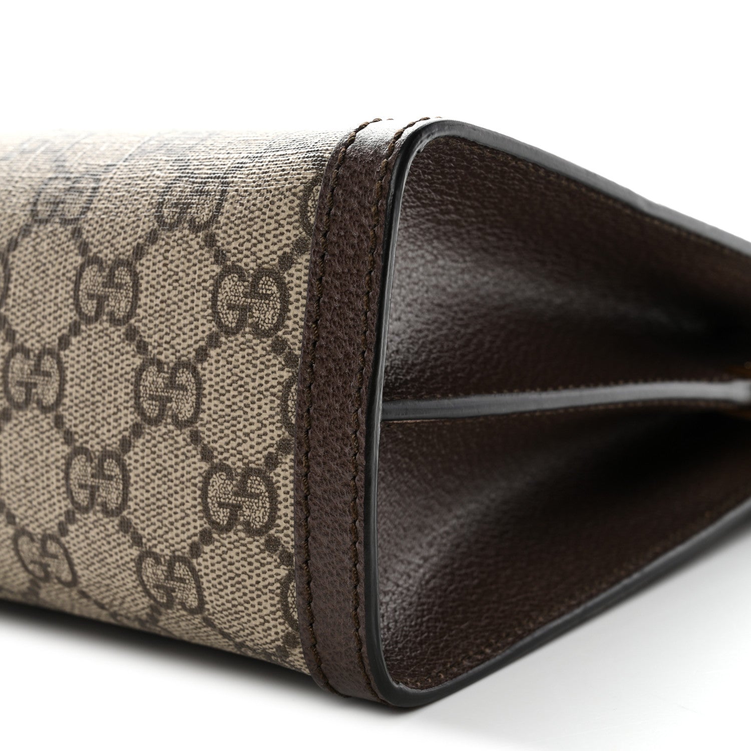 GG Supreme Monogram Web Medium Ophidia Chain Shoulder Bag Brown