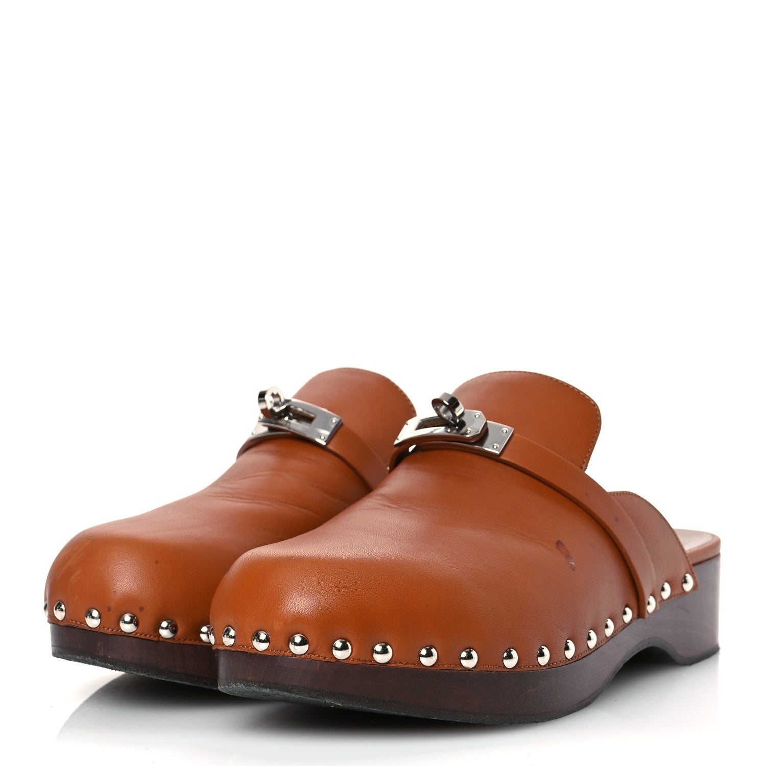 Heritage Calfskin Carlotta Mules 39 Naturel